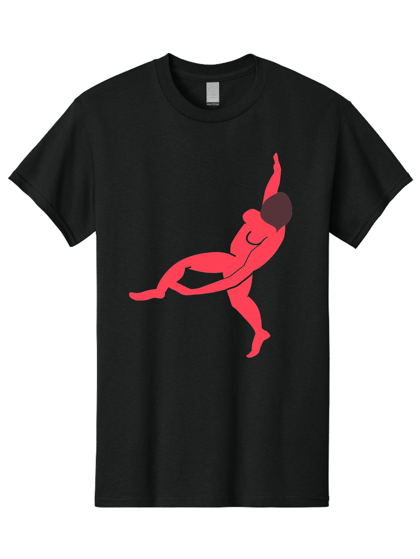 Dancer-4 Men'S Graphic Tee, 100% Cotton, Comfortable Casual Summer Wear, Machine Washable, Dancer In Motion, Flexible Pose, Dynamic Movement, Red Silhouette, Abstract Art, Contemporary Design, Artistic Expression, Fluid Body, Modern Dance, Aab613