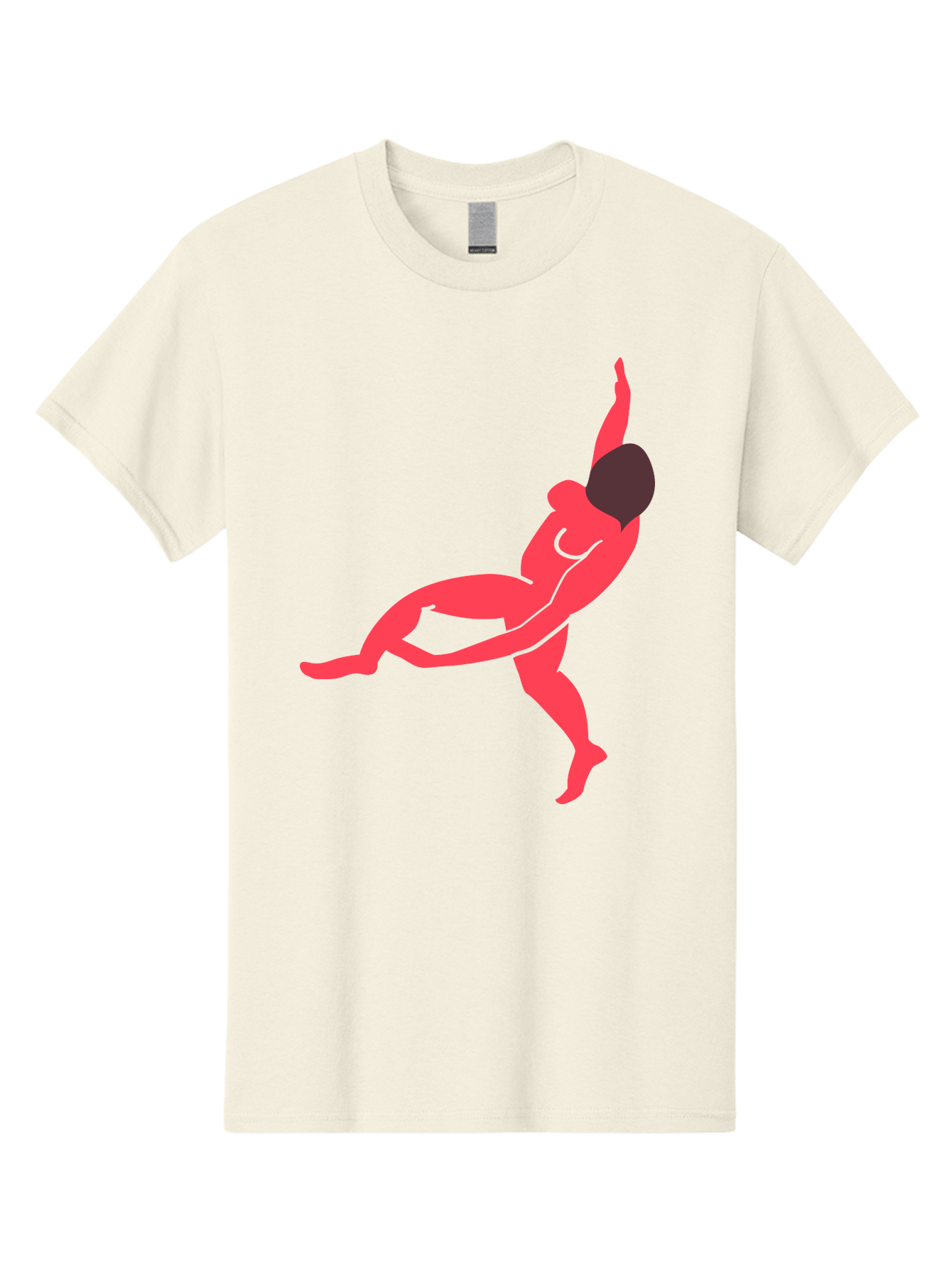Dancer-4 Men'S Graphic Tee, 100% Cotton, Comfortable Casual Summer Wear, Machine Washable, Dancer In Motion, Flexible Pose, Dynamic Movement, Red Silhouette, Abstract Art, Contemporary Design, Artistic Expression, Fluid Body, Modern Dance, Aab613