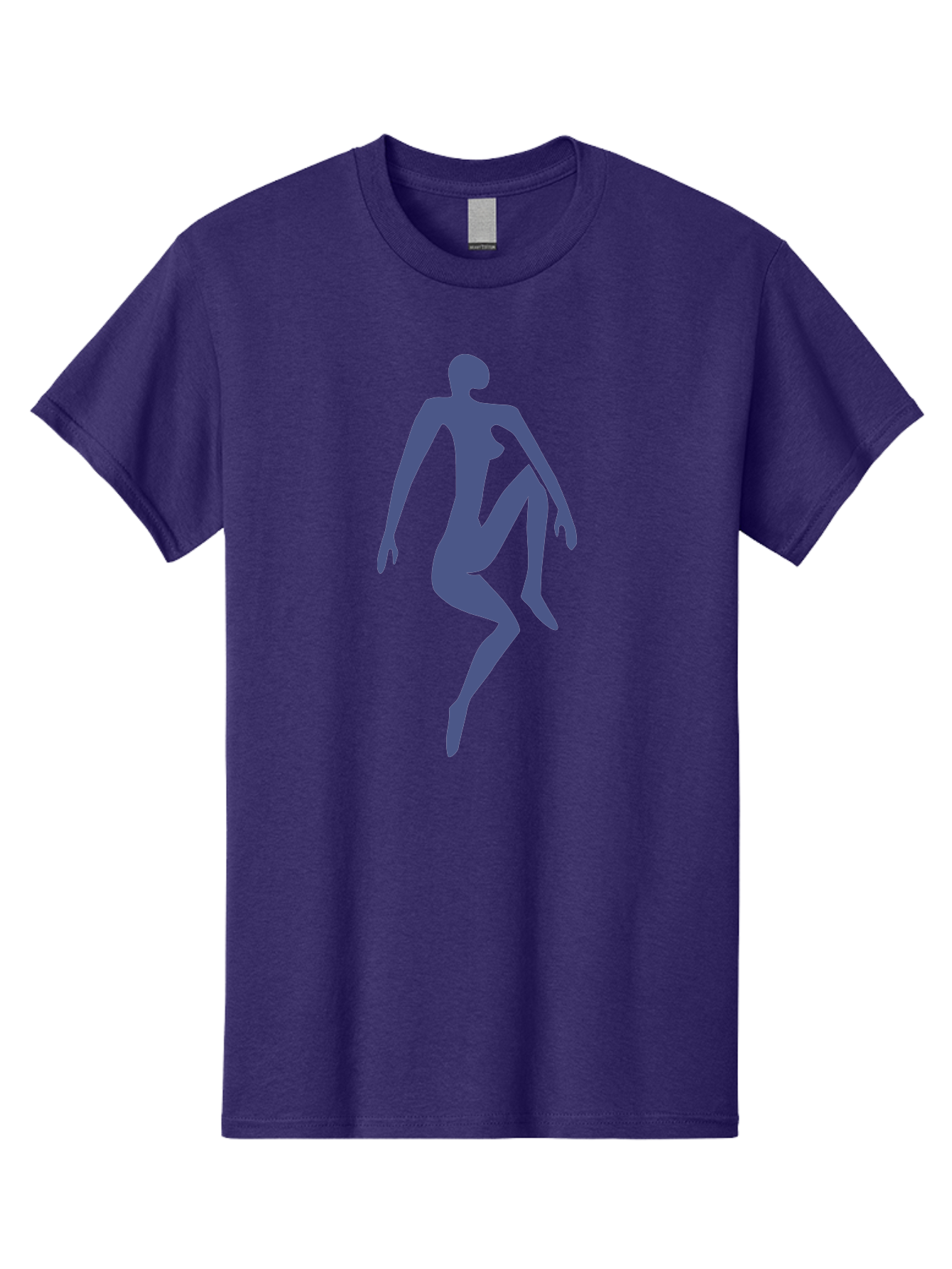 Dancer Men'S Graphic Tee, 100% Cotton, Comfortable Casual Summer Wear, Machine Washable, Nude Silhouette, Abstract Human Figure, Minimalist Art, Modern Sculpture, Elegant Pose, Flowing Lines, Abstract Representation Aab614