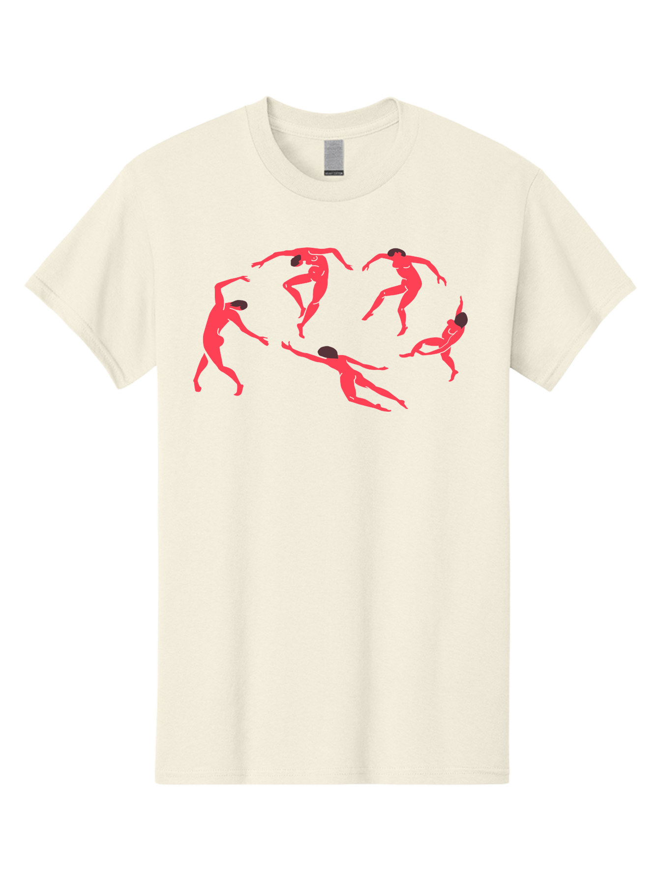 Dancing-Figures-1 Men'S Graphic Tee, 100% Cotton, Comfortable Casual Summer Wear, Machine Washable, Dancing Figures, Dynamic Movement, Neon Pink Silhouettes, Black Hair, Contemporary Dance, Fluid Motion, Abstract Art, Modern Design Aab615