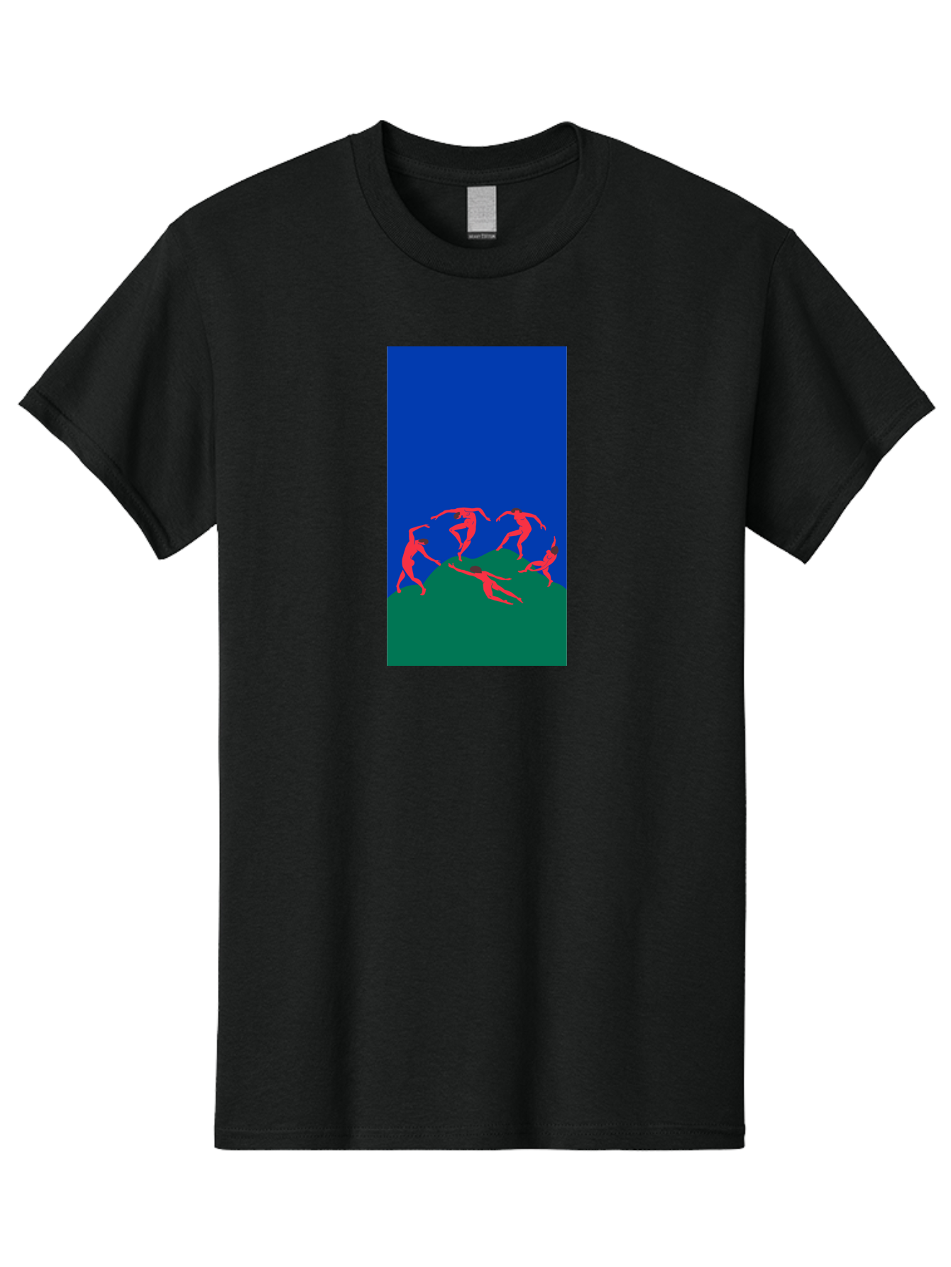 Dancing-Figures Men'S Graphic Tee, 100% Cotton, Comfortable Casual Summer Wear, Machine Washable, Dancing Silhouettes, Abstract Art, Vibrant Colors, Dynamic Movement, Energetic Poses, Artistic Expression, Modern Design, Bold Graphics Aab617