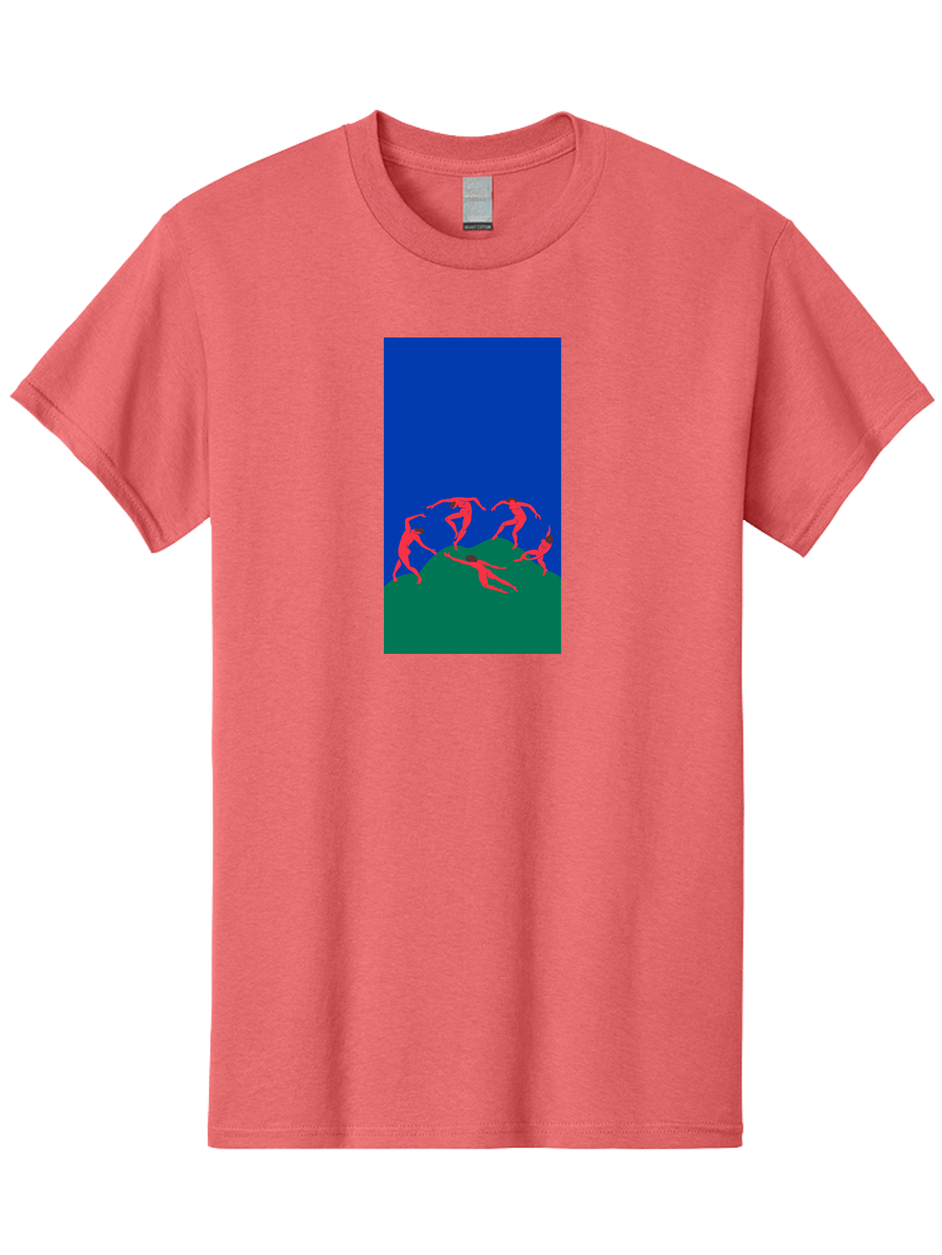 Dancing-Figures Men'S Graphic Tee, 100% Cotton, Comfortable Casual Summer Wear, Machine Washable, Dancing Silhouettes, Abstract Art, Vibrant Colors, Dynamic Movement, Energetic Poses, Artistic Expression, Modern Design, Bold Graphics Aab617