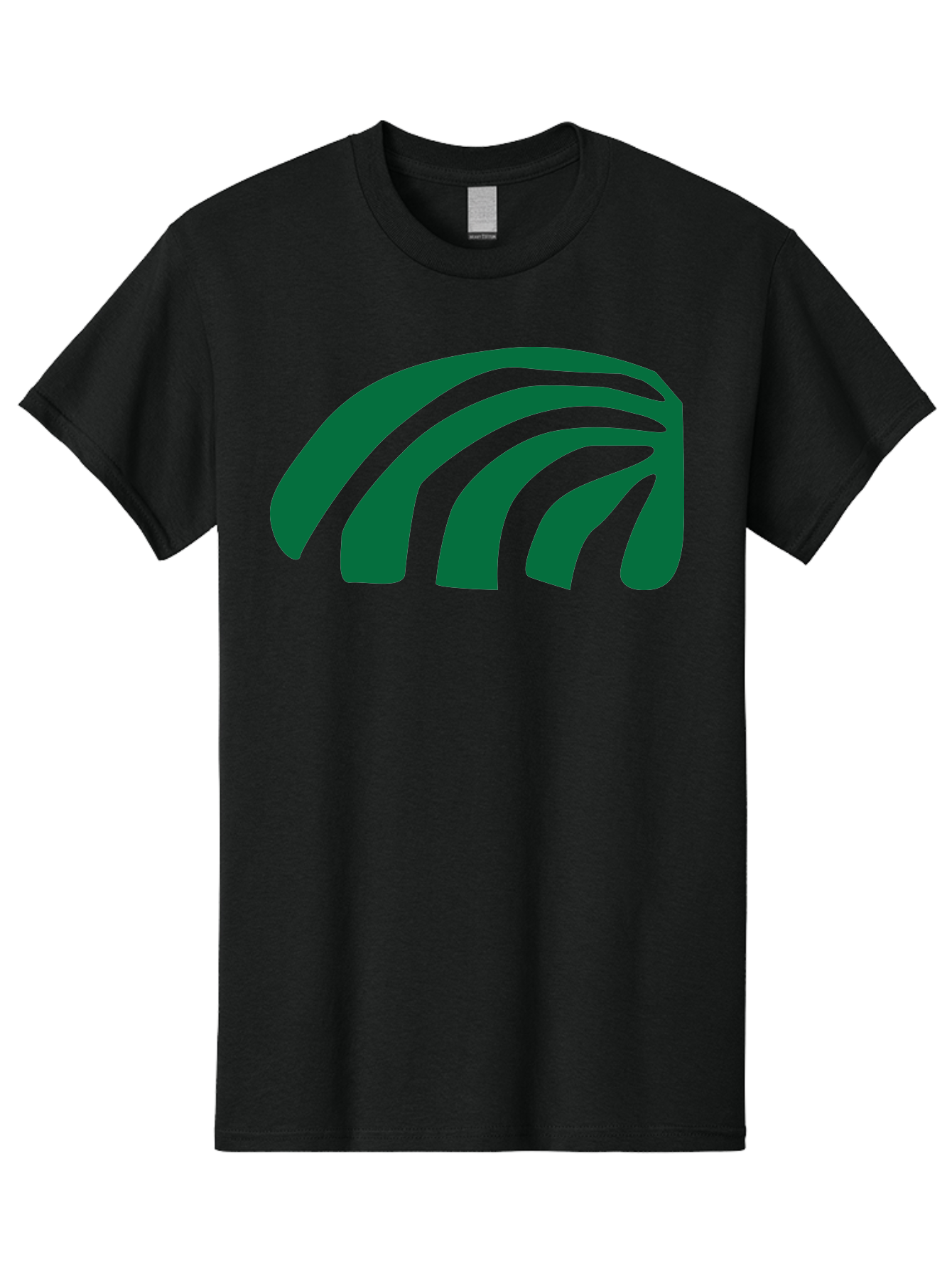 Fanning-Lines Men'S Graphic Tee, 100% Cotton, Comfortable Casual Summer Wear, Machine Washable, Wifi Symbol, Wireless Connectivity, Signal Strength, Dark Green Icon, Modern Design, Abstract Shape Aab618