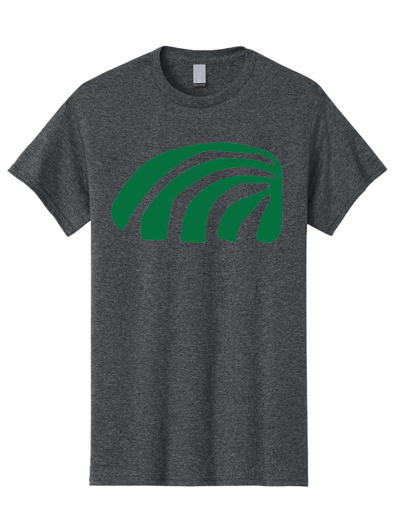 Fanning-Lines Men'S Graphic Tee, 100% Cotton, Comfortable Casual Summer Wear, Machine Washable, Wifi Symbol, Wireless Connectivity, Signal Strength, Dark Green Icon, Modern Design, Abstract Shape Aab618