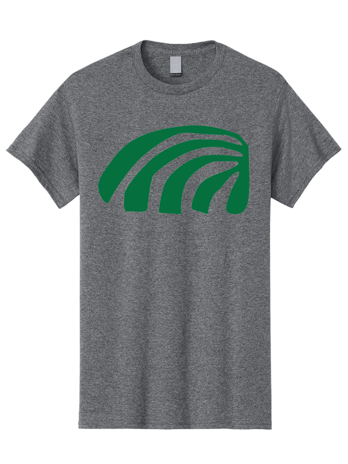 Fanning-Lines Men'S Graphic Tee, 100% Cotton, Comfortable Casual Summer Wear, Machine Washable, Wifi Symbol, Wireless Connectivity, Signal Strength, Dark Green Icon, Modern Design, Abstract Shape Aab618