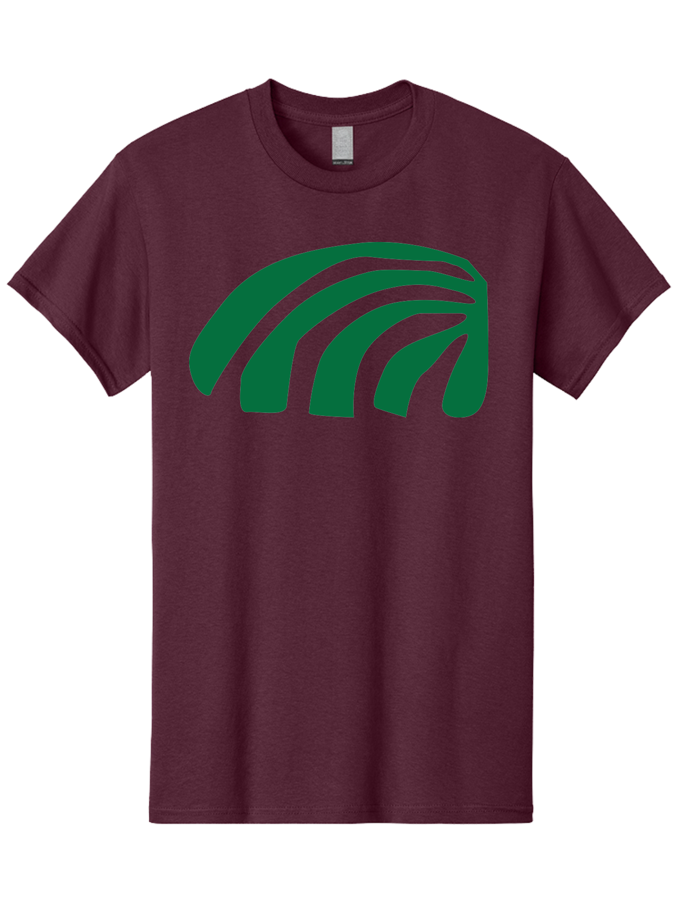 Fanning-Lines Men'S Graphic Tee, 100% Cotton, Comfortable Casual Summer Wear, Machine Washable, Wifi Symbol, Wireless Connectivity, Signal Strength, Dark Green Icon, Modern Design, Abstract Shape Aab618