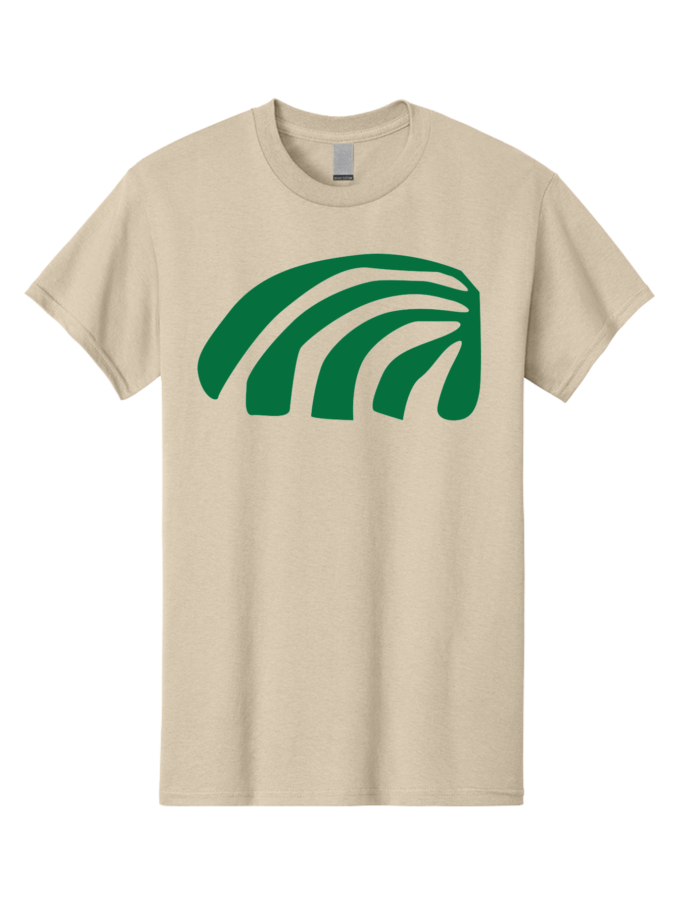 Fanning-Lines Men'S Graphic Tee, 100% Cotton, Comfortable Casual Summer Wear, Machine Washable, Wifi Symbol, Wireless Connectivity, Signal Strength, Dark Green Icon, Modern Design, Abstract Shape Aab618