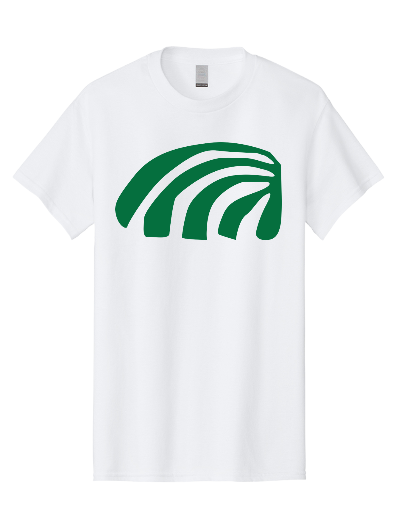 Fanning-Lines Men'S Graphic Tee, 100% Cotton, Comfortable Casual Summer Wear, Machine Washable, Wifi Symbol, Wireless Connectivity, Signal Strength, Dark Green Icon, Modern Design, Abstract Shape Aab618