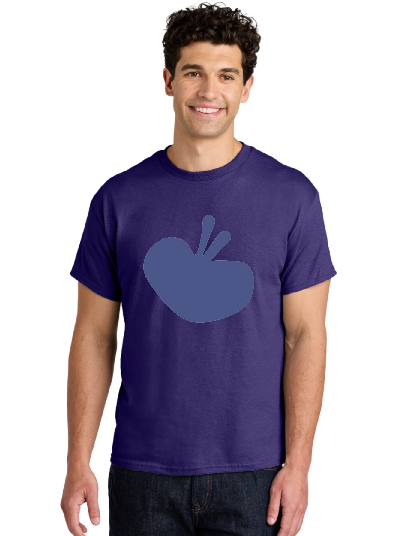 Hand-Heart Men'S Graphic Tee, 100% Cotton, Comfortable Casual Summer Wear, Machine Washable, Hand Gesture, Two Fingers Up, Peace Sign, Friendship Symbol, Love, Care, Affection, Kindness, Peace Aab620