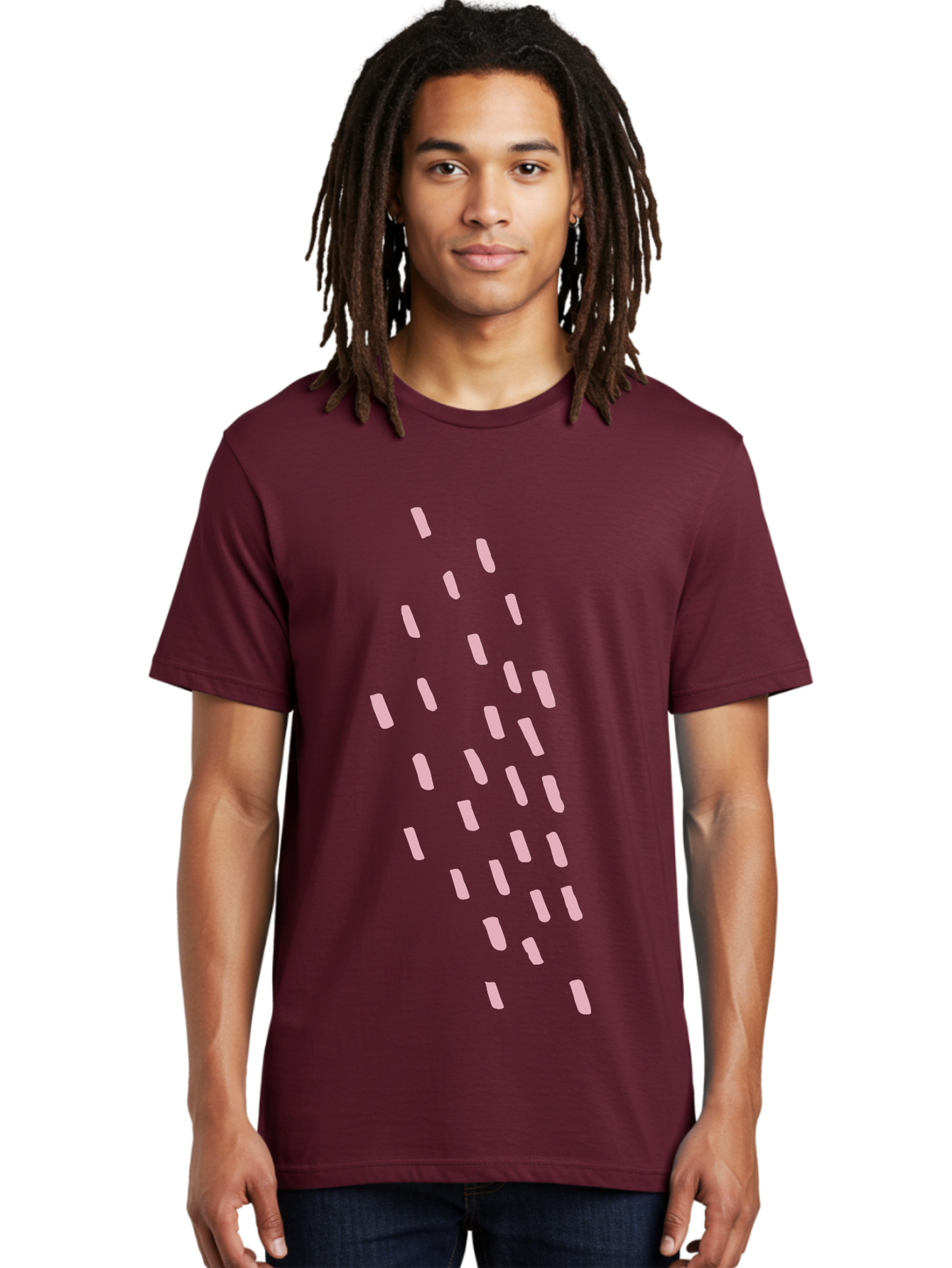 Pink-Capsules Men'S Graphic Tee, 100% Cotton, Comfortable Casual Summer Wear, Machine Washable, White Oblong Shapes, Modern Design Elements, Abstract Patterns, Minimalist Aesthetics, Graphic Design Inspiration, Creative Visuals Aab625