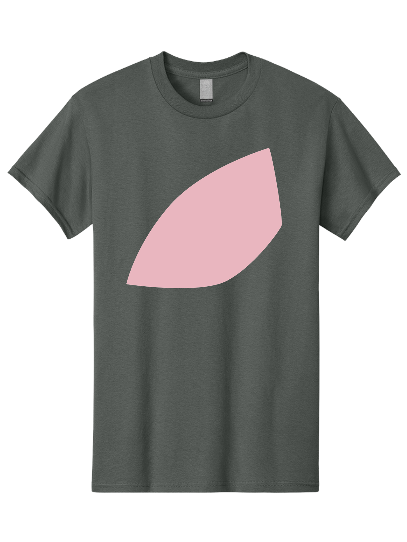 Pink-Leaf Men'S Graphic Tee, 100% Cotton, Comfortable Casual Summer Wear, Machine Washable, Pink Leaf, Simple Shape, Minimal Design, Abstract Art, Soft Pink Color, Leaf Illustration, Digital Graphics, Modern Art Aab626