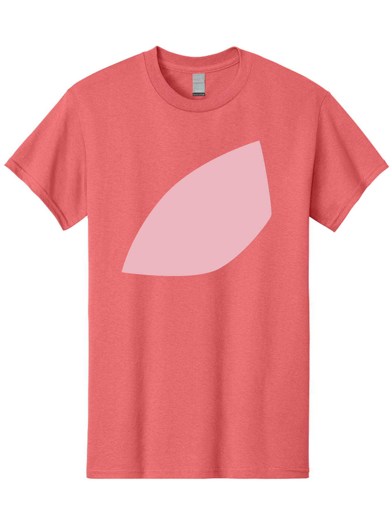 Pink-Leaf Men'S Graphic Tee, 100% Cotton, Comfortable Casual Summer Wear, Machine Washable, Pink Leaf, Simple Shape, Minimal Design, Abstract Art, Soft Pink Color, Leaf Illustration, Digital Graphics, Modern Art Aab626