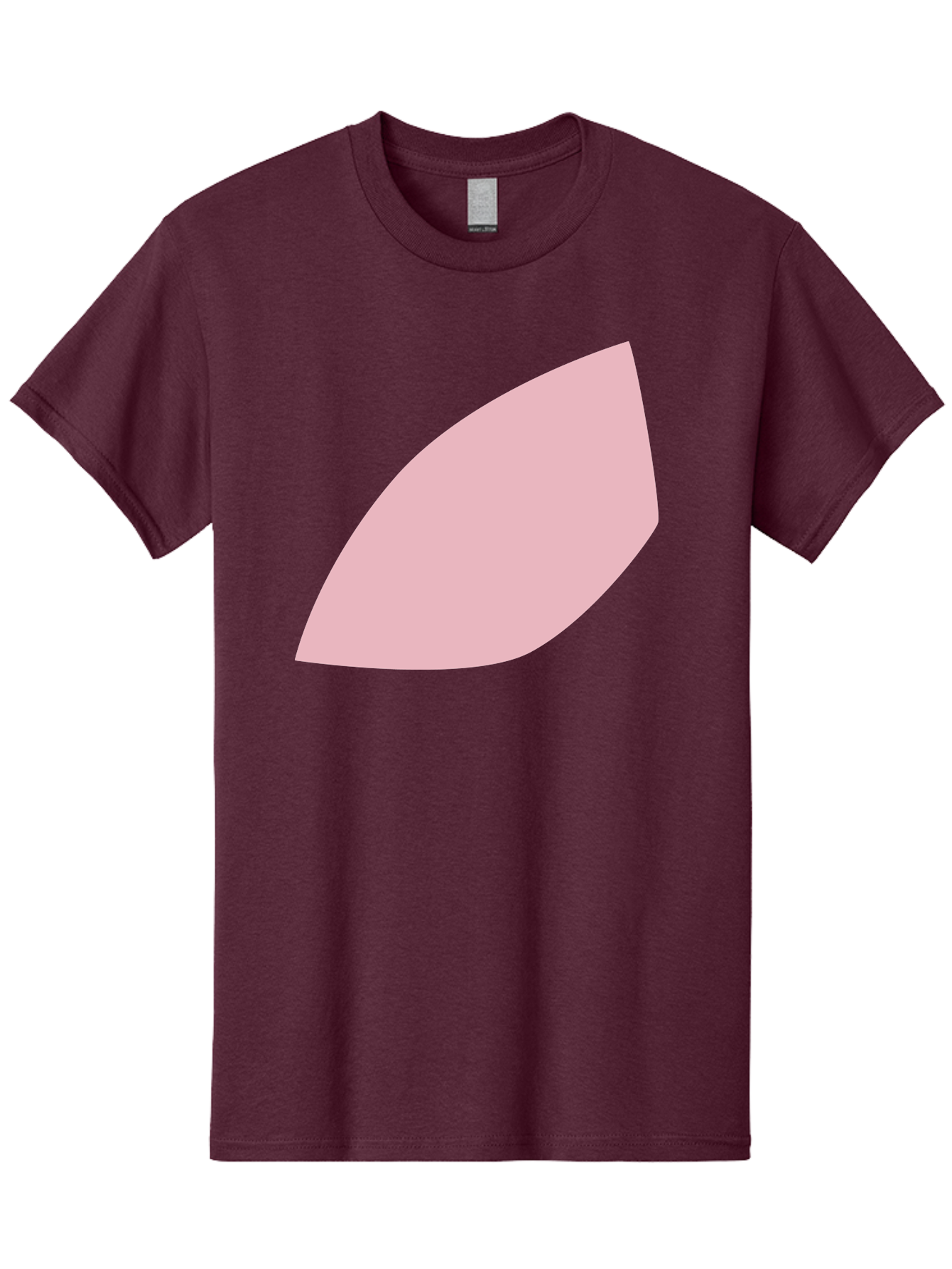Pink-Leaf Men'S Graphic Tee, 100% Cotton, Comfortable Casual Summer Wear, Machine Washable, Pink Leaf, Simple Shape, Minimal Design, Abstract Art, Soft Pink Color, Leaf Illustration, Digital Graphics, Modern Art Aab626