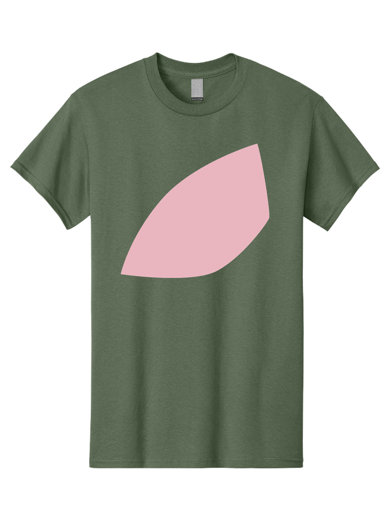 Pink-Leaf Men'S Graphic Tee, 100% Cotton, Comfortable Casual Summer Wear, Machine Washable, Pink Leaf, Simple Shape, Minimal Design, Abstract Art, Soft Pink Color, Leaf Illustration, Digital Graphics, Modern Art Aab626