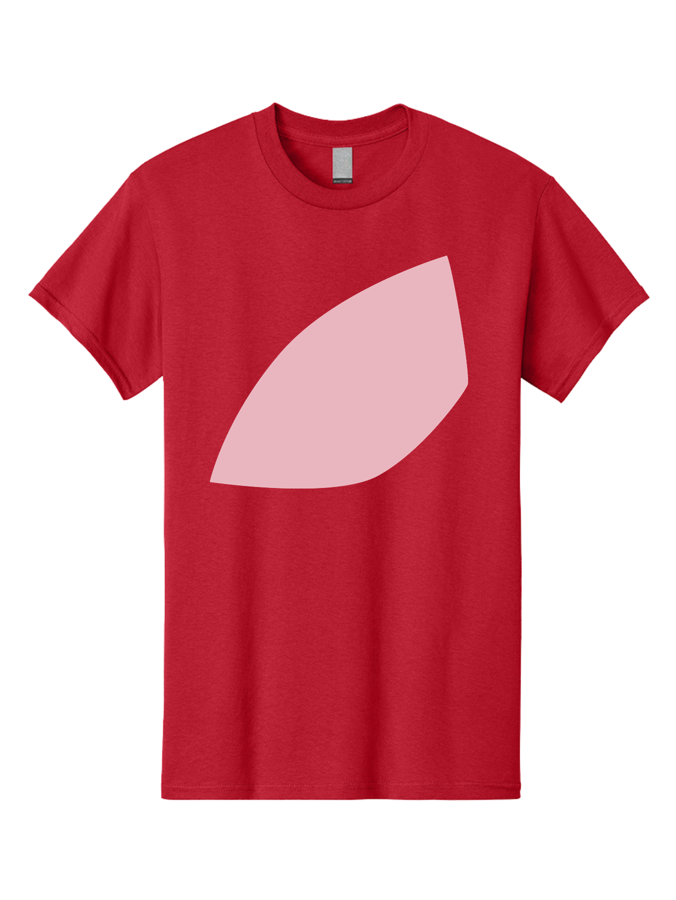 Pink-Leaf Men'S Graphic Tee, 100% Cotton, Comfortable Casual Summer Wear, Machine Washable, Pink Leaf, Simple Shape, Minimal Design, Abstract Art, Soft Pink Color, Leaf Illustration, Digital Graphics, Modern Art Aab626
