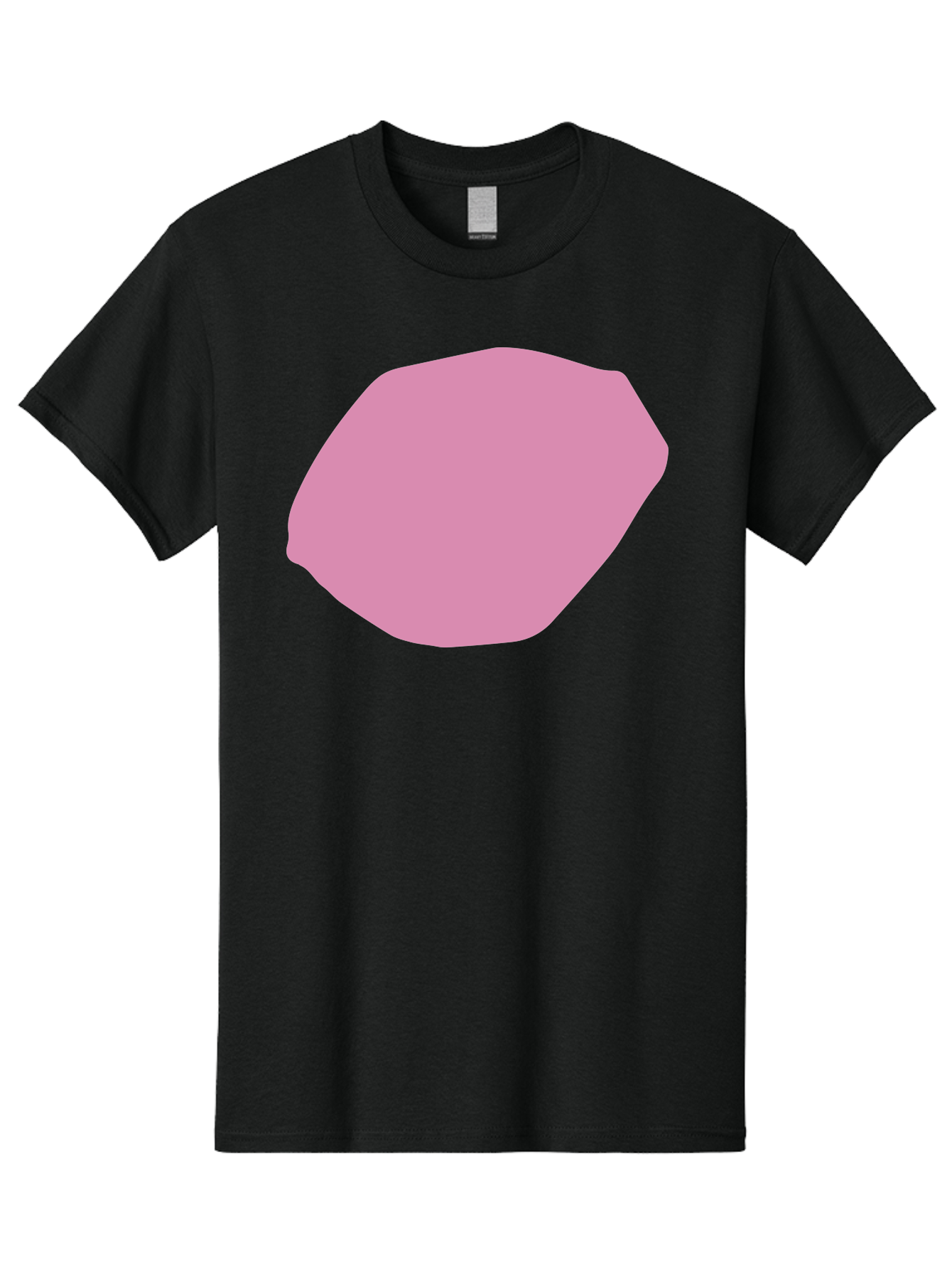 Pink-Shape-1 Men'S Graphic Tee, 100% Cotton, Comfortable Casual Summer Wear, Machine Washable, Pink Abstract Shape, Geometric Form, Pastel Color, Modern Design, Simple Composition, Artistic Element, Digital Art Aab628