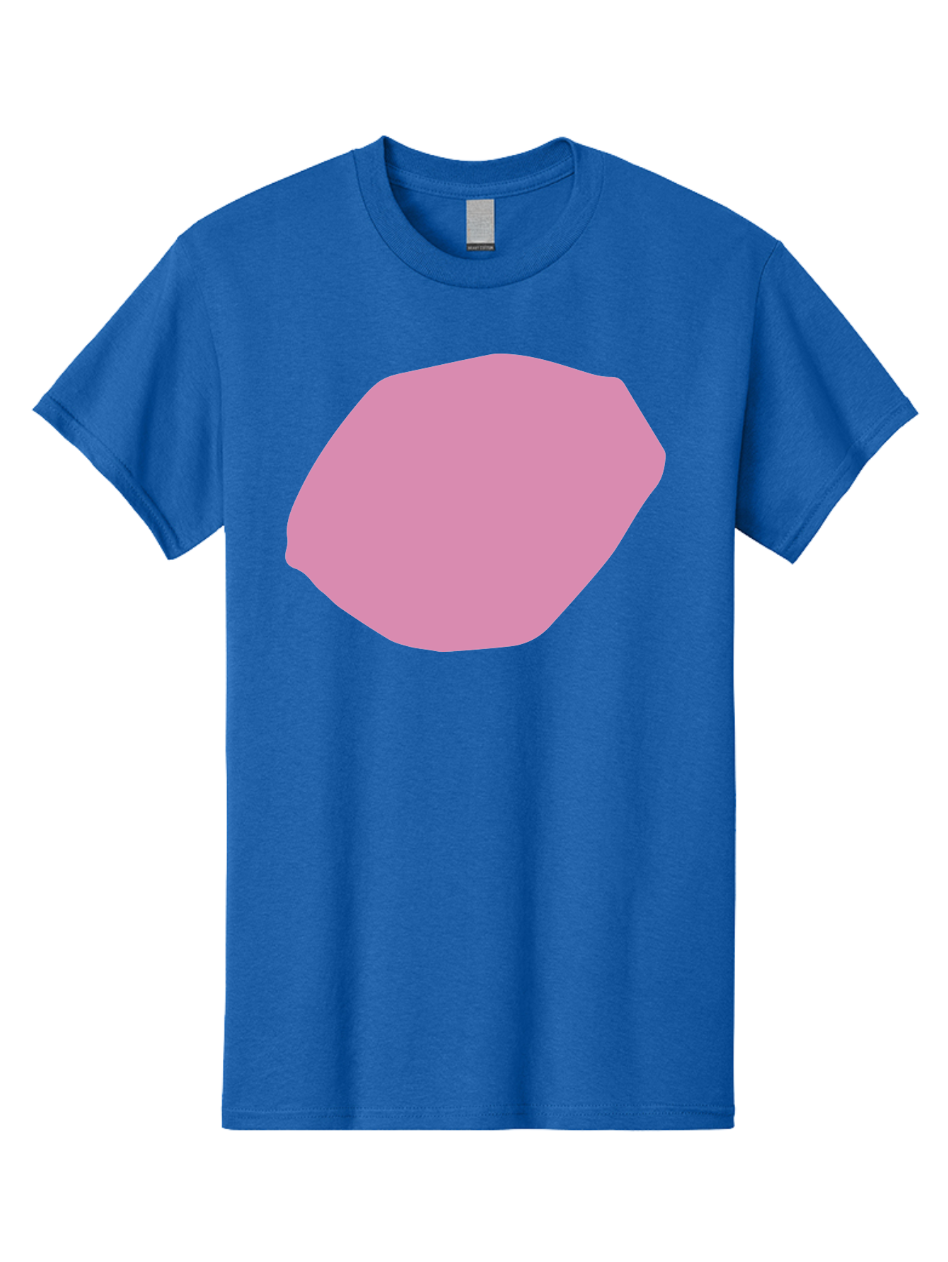 Pink-Shape-1 Men'S Graphic Tee, 100% Cotton, Comfortable Casual Summer Wear, Machine Washable, Pink Abstract Shape, Geometric Form, Pastel Color, Modern Design, Simple Composition, Artistic Element, Digital Art Aab628