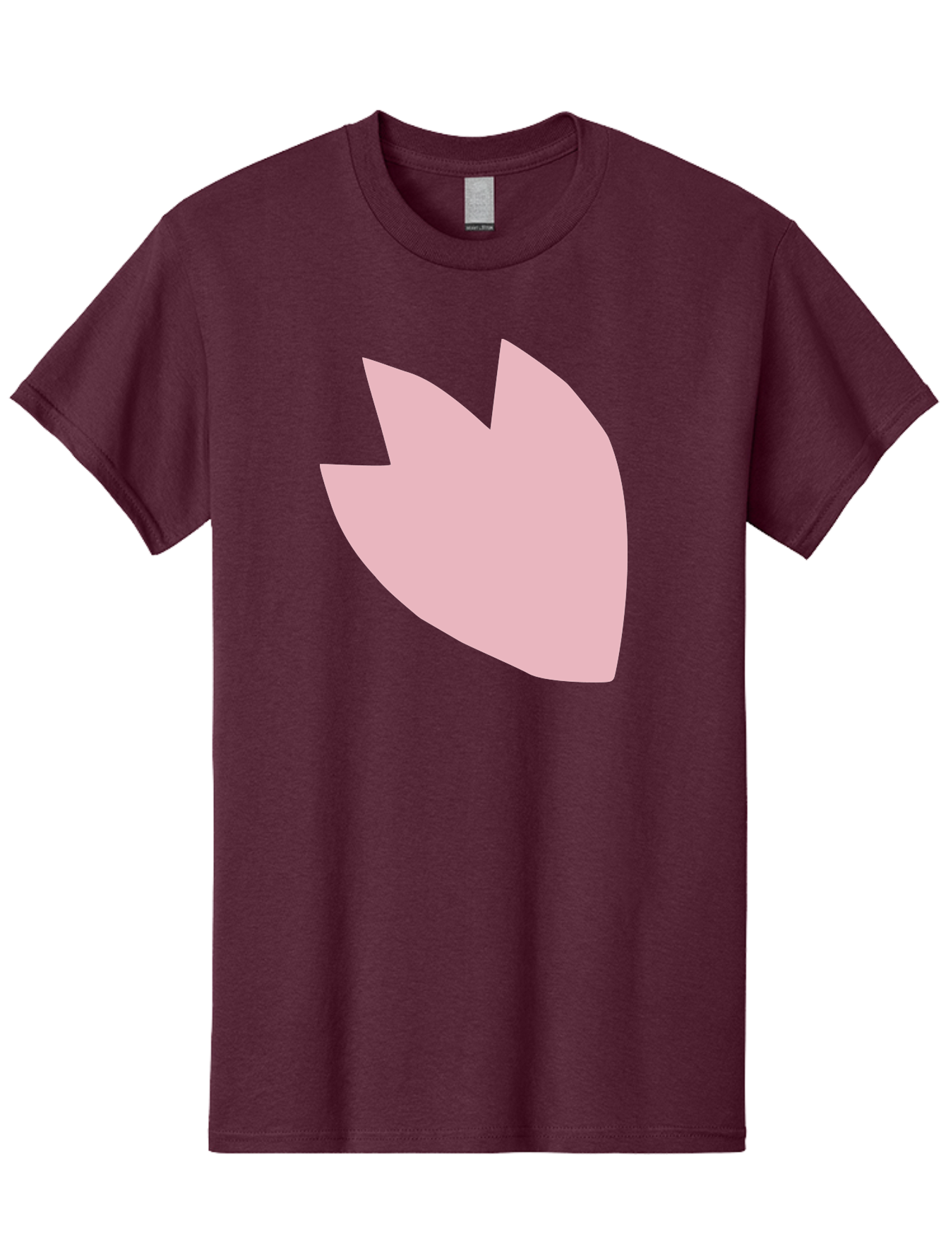 Pink-Tulip Men'S Graphic Tee, 100% Cotton, Comfortable Casual Summer Wear, Machine Washable, Pink Flower, Tulip Silhouette, Minimalist Design, Simple Shape, Floral Element, Soft Pink Hue, Abstract Shape Aab631