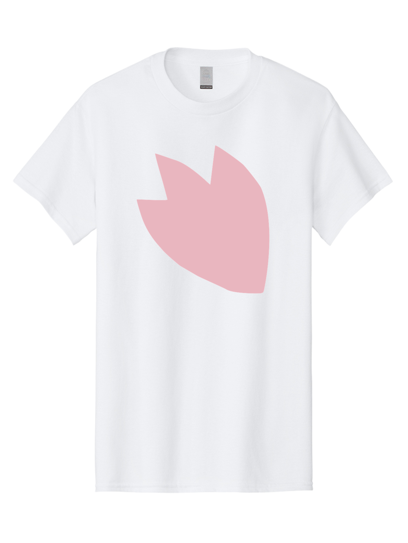 Pink-Tulip Men'S Graphic Tee, 100% Cotton, Comfortable Casual Summer Wear, Machine Washable, Pink Flower, Tulip Silhouette, Minimalist Design, Simple Shape, Floral Element, Soft Pink Hue, Abstract Shape Aab631