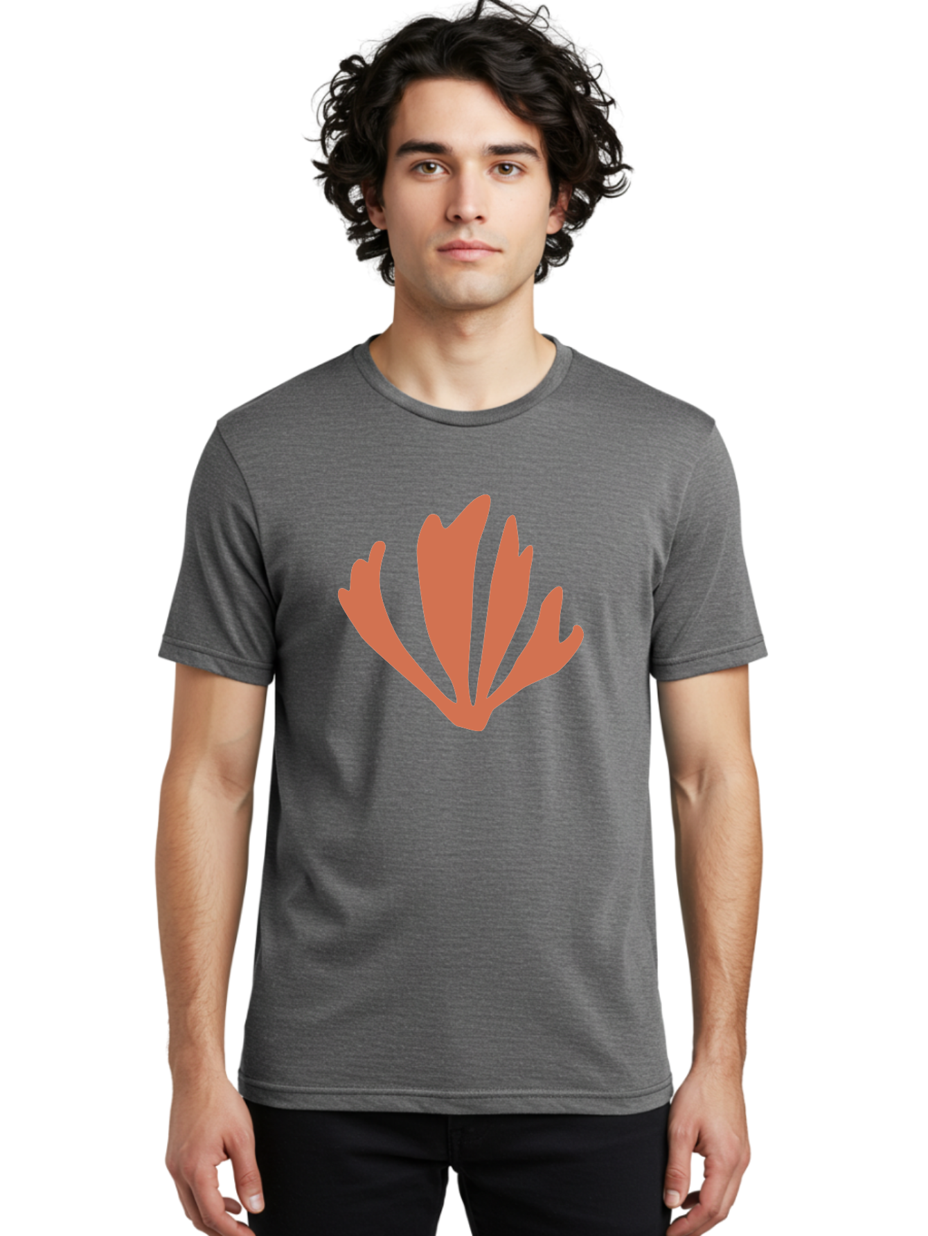 Tulip Men'S Graphic Tee, 100% Cotton, Comfortable Casual Summer Wear, Machine Washable, Tulip Flower, Red Petals, Abstract Floral Design, Simple Shape, Minimalist Art, Digital Illustration, Flower Symbol Aab637