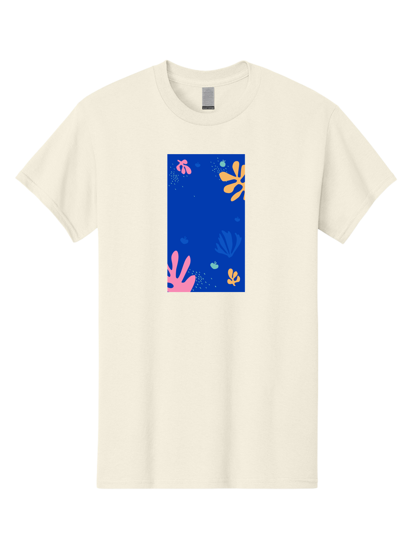 Underwater-Florals Men'S Graphic Tee, 100% Cotton, Comfortable Casual Summer Wear, Machine Washable, Underwater Scene, Colorful Flowers, Coral, Aquatic Plants, Ocean Life, Vibrant Colors, Whimsical Design, Digital Art, Floral Pattern, Aab638