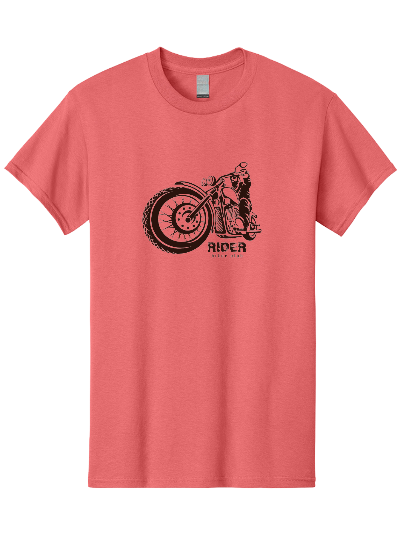 Rider-Biker-Club Men'S Graphic Tee, 100% Cotton, Comfortable Casual Summer Wear, Machine Washable, Motorcycle Club, Biker Culture, Vintage Bike, Rider Logo, Motorcycle Design, Biker Gang, Retro Motorcycle, Biker Apparel Aab645