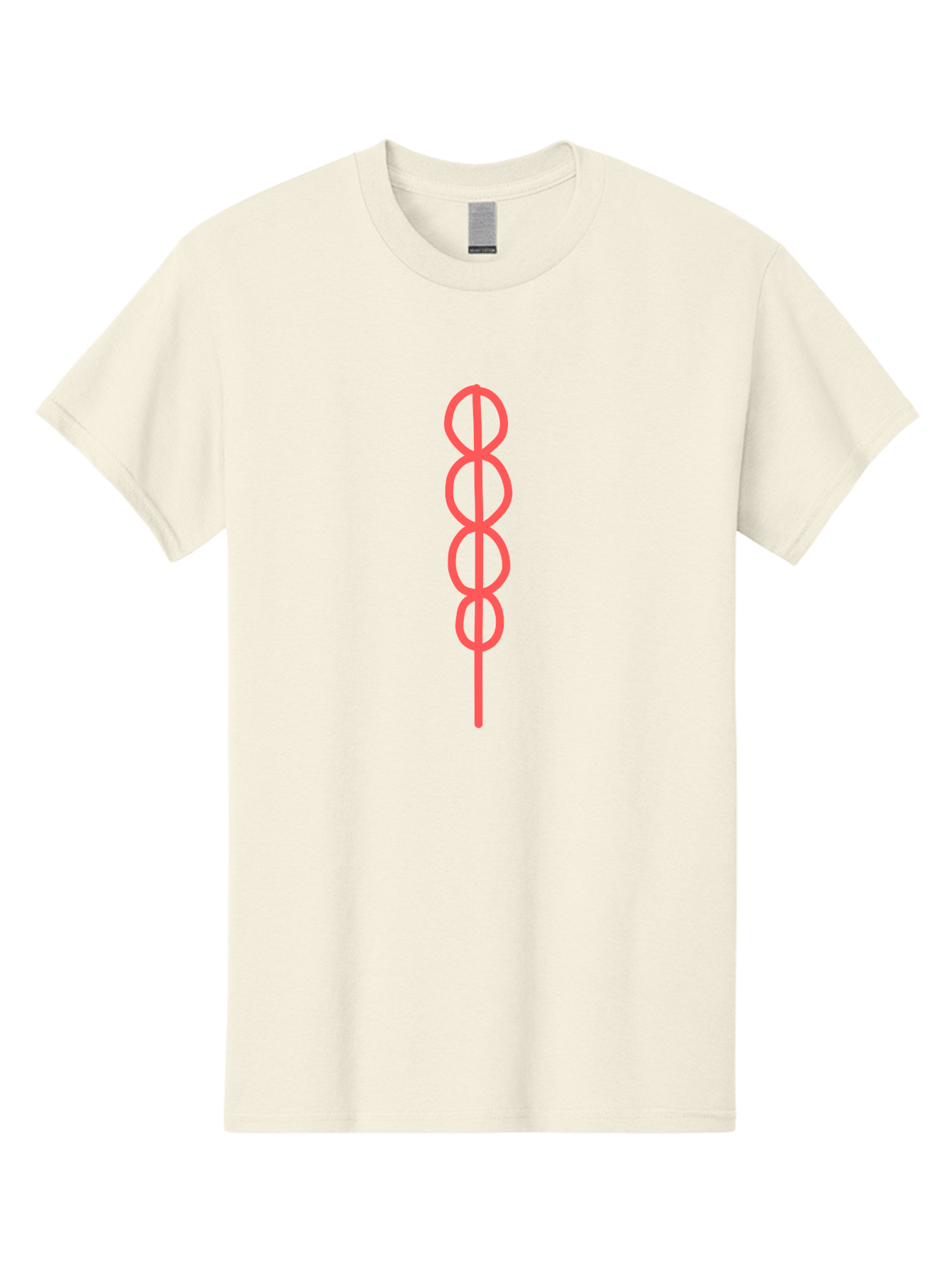 8-Symbol Men'S Graphic Tee, 100% Cotton, Comfortable Casual Summer Wear, Machine Washable, Interconnected Loops, Infinite Symbol, Abstract Art, Minimalist Design, Pink Outline, Symbolic Representation, Eternity, Endless Loop, Geometric Shape Aab647