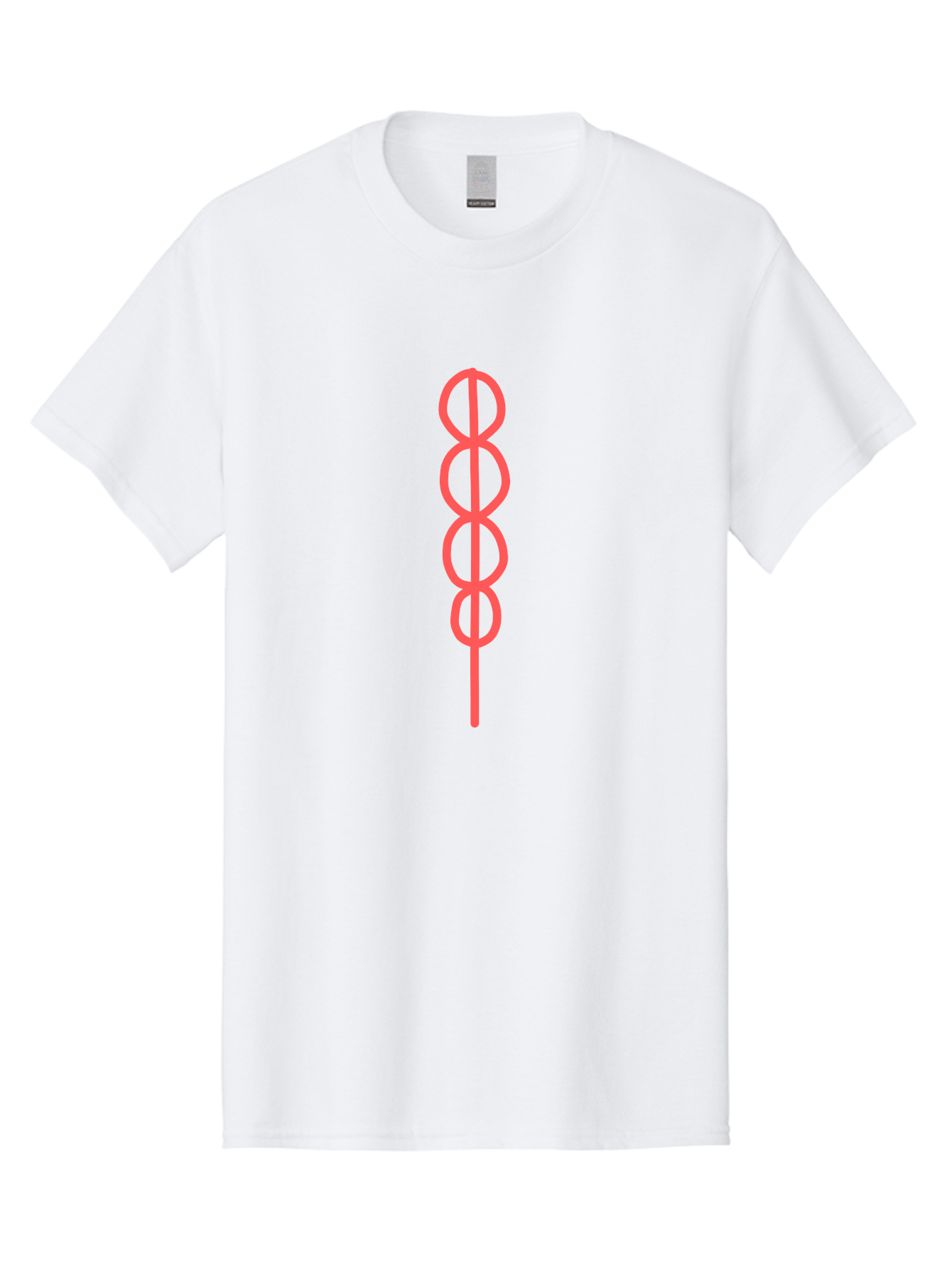 8-Symbol Men'S Graphic Tee, 100% Cotton, Comfortable Casual Summer Wear, Machine Washable, Interconnected Loops, Infinite Symbol, Abstract Art, Minimalist Design, Pink Outline, Symbolic Representation, Eternity, Endless Loop, Geometric Shape Aab647