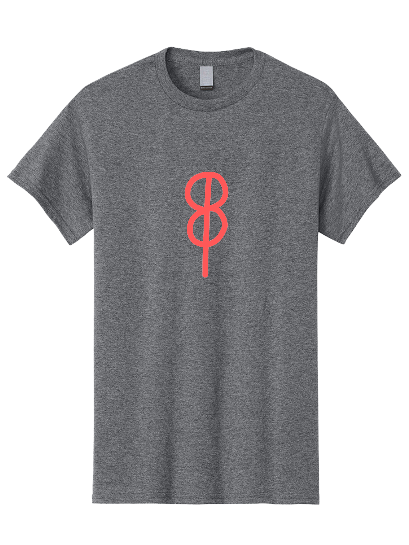 8 Men'S Graphic Tee, 100% Cotton, Comfortable Casual Summer Wear, Machine Washable, Peace Sign, Symbol Of Peace, Protest Symbol, Iconic Symbol, Red Color, Minimalist Design, Simple Graphic, Activism, Social Movement Aab648