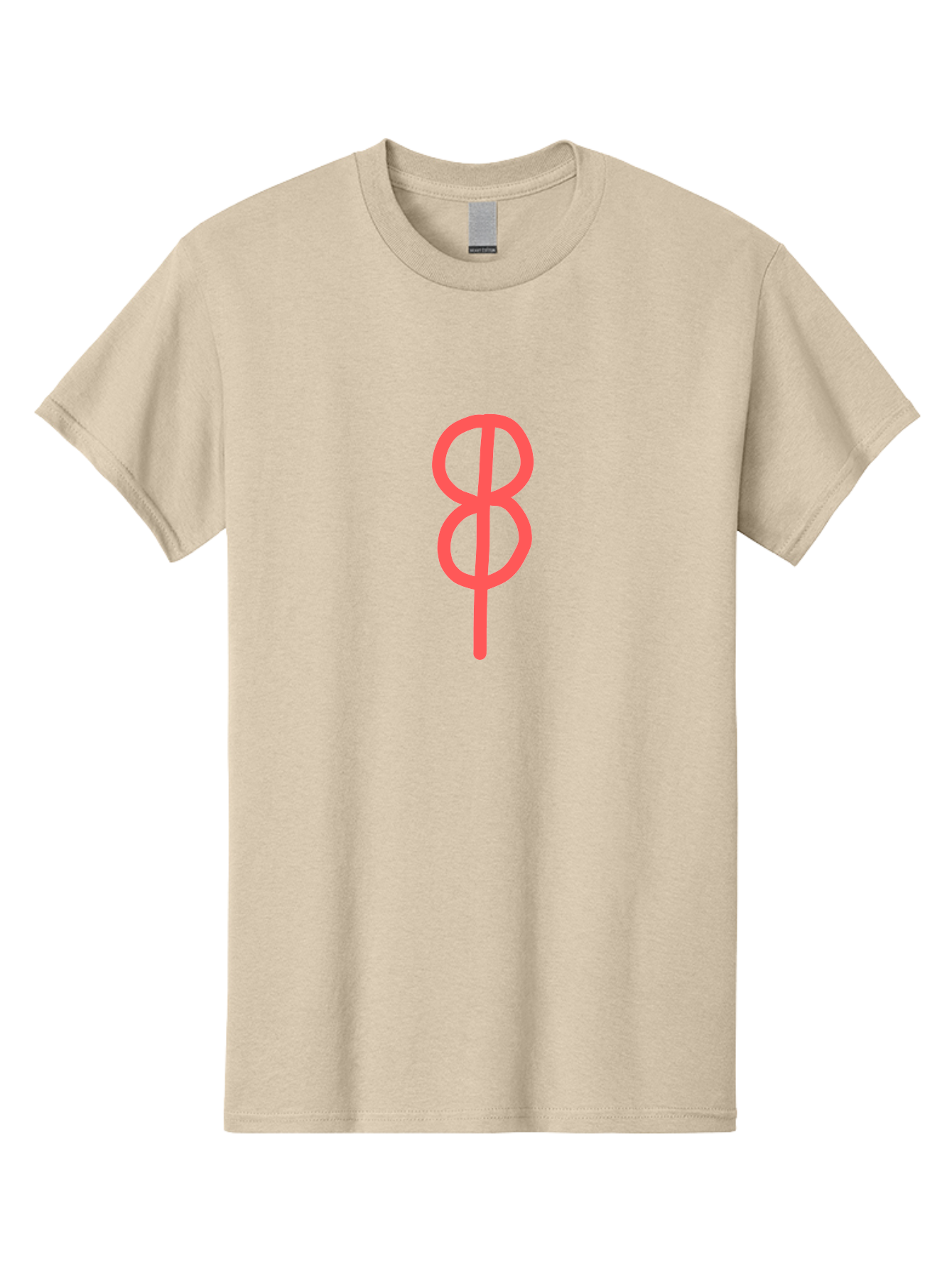 8 Men'S Graphic Tee, 100% Cotton, Comfortable Casual Summer Wear, Machine Washable, Peace Sign, Symbol Of Peace, Protest Symbol, Iconic Symbol, Red Color, Minimalist Design, Simple Graphic, Activism, Social Movement Aab648
