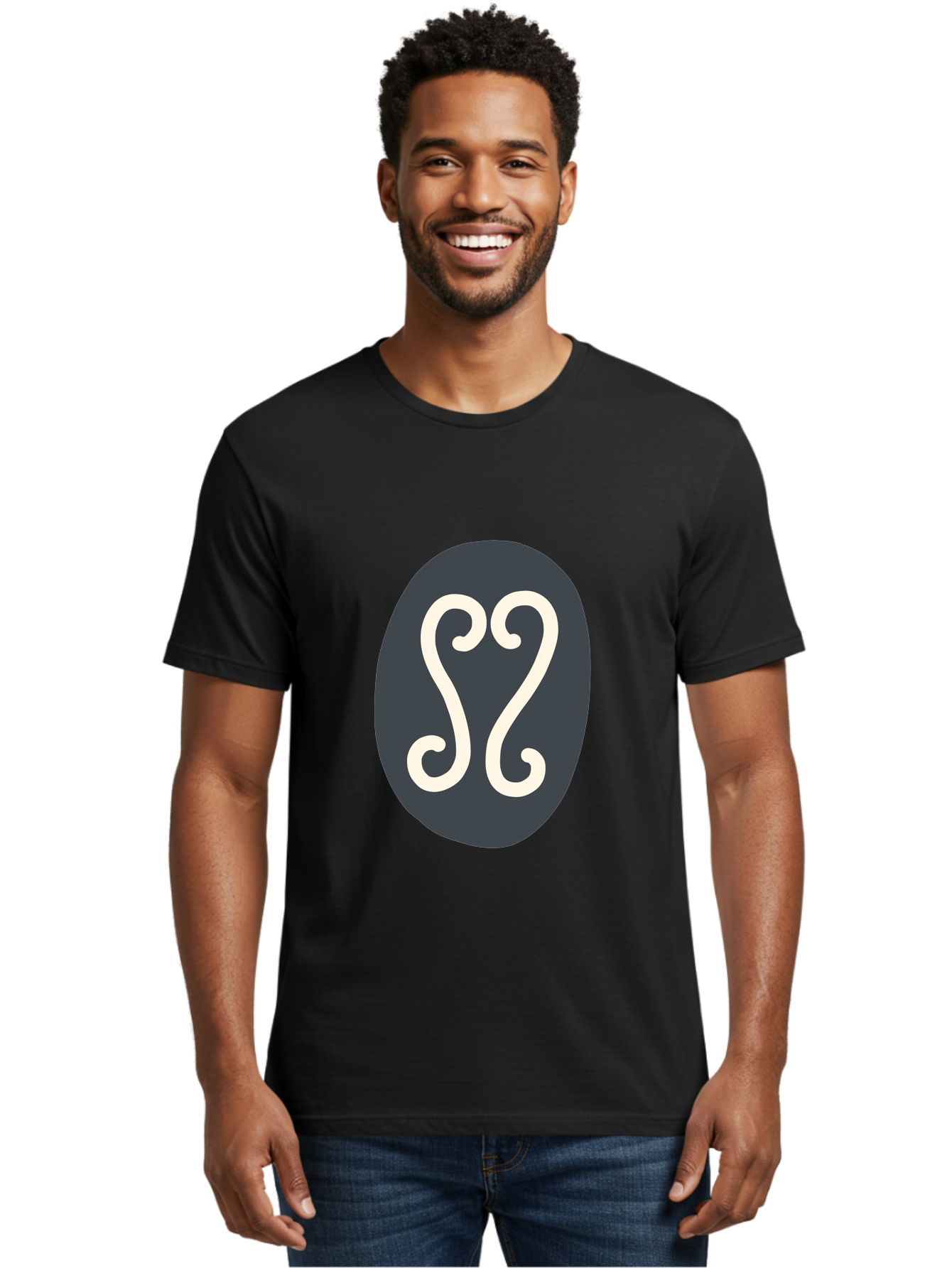 Cancer-Zodiac-Symbol Men'S Graphic Tee, 100% Cotton, Comfortable Casual Summer Wear, Machine Washable, Cancer Zodiac Sign, Astrology Symbol, Horoscope Icon, Simple Design, Minimalist Art, Esoteric Symbolism, Mystical Sign Aab677