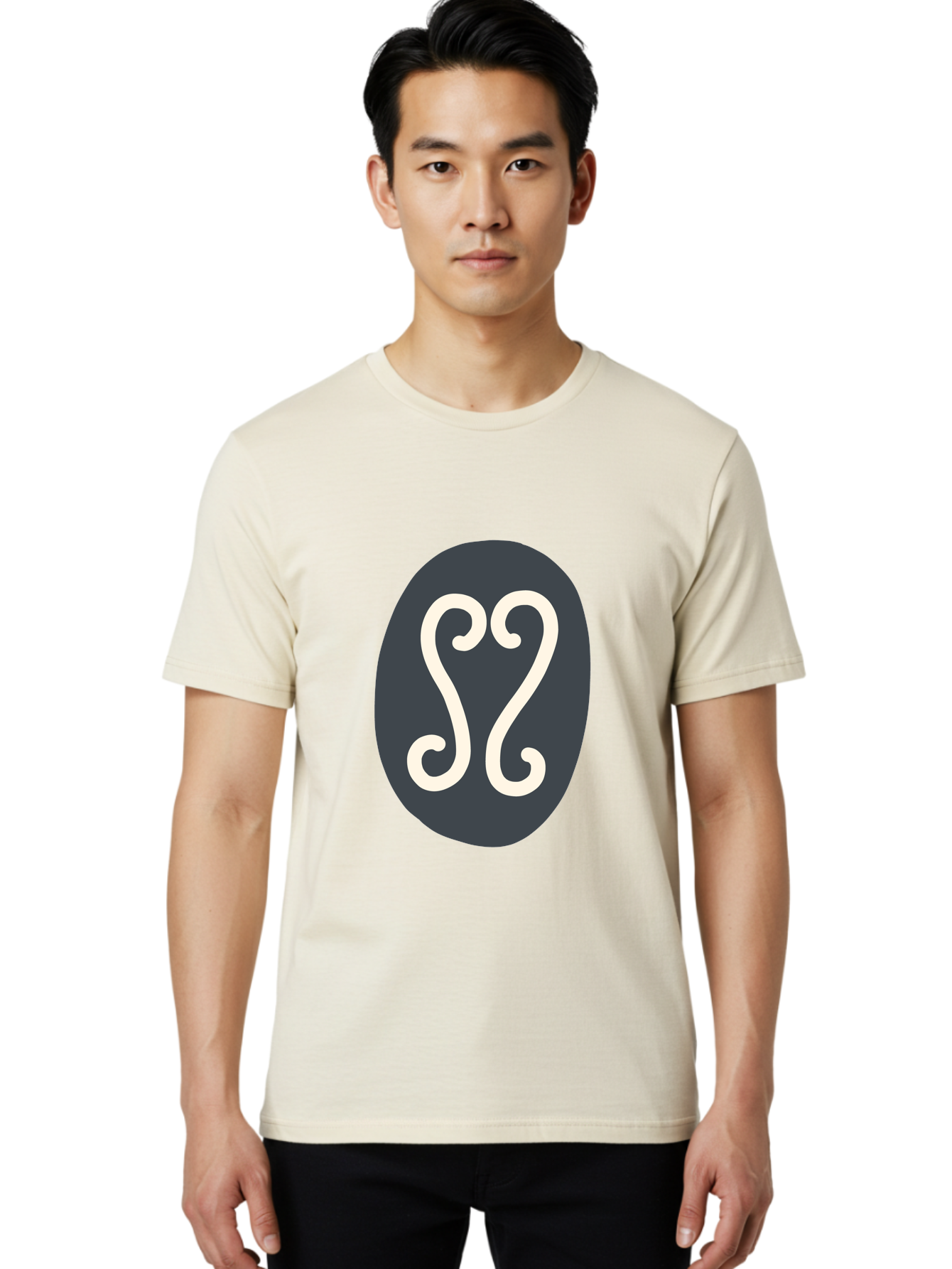 Cancer-Zodiac-Symbol Men'S Graphic Tee, 100% Cotton, Comfortable Casual Summer Wear, Machine Washable, Cancer Zodiac Sign, Astrology Symbol, Horoscope Icon, Simple Design, Minimalist Art, Esoteric Symbolism, Mystical Sign Aab677