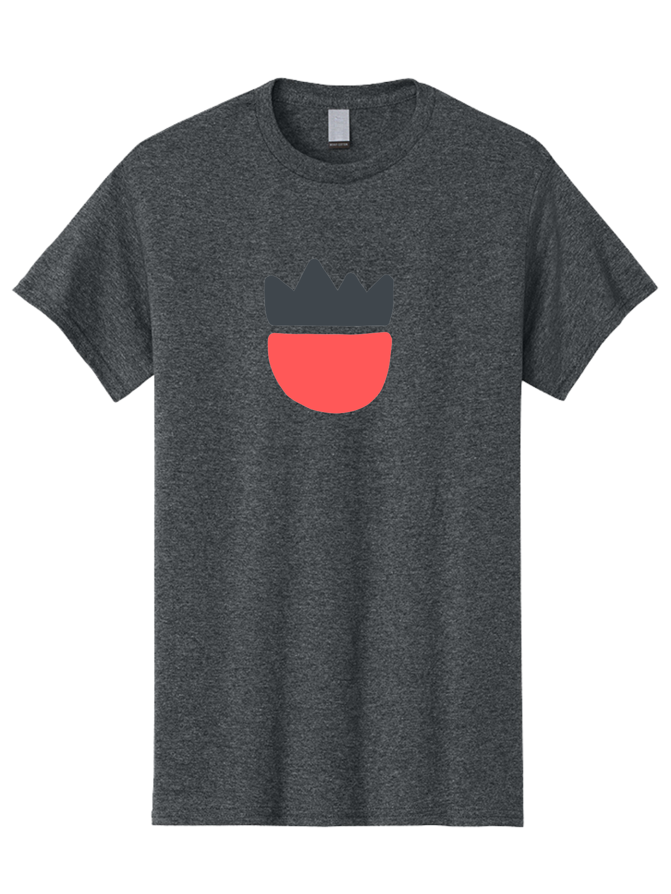 Crown-Icon Men'S Graphic Tee, 100% Cotton, Comfortable Casual Summer Wear, Machine Washable, Crown Icon, Bowl Symbol, Red And Black Graphic, Minimalist Design, Simple Shapes, Modern Illustration, Abstract Art, Digital Graphic Aab683