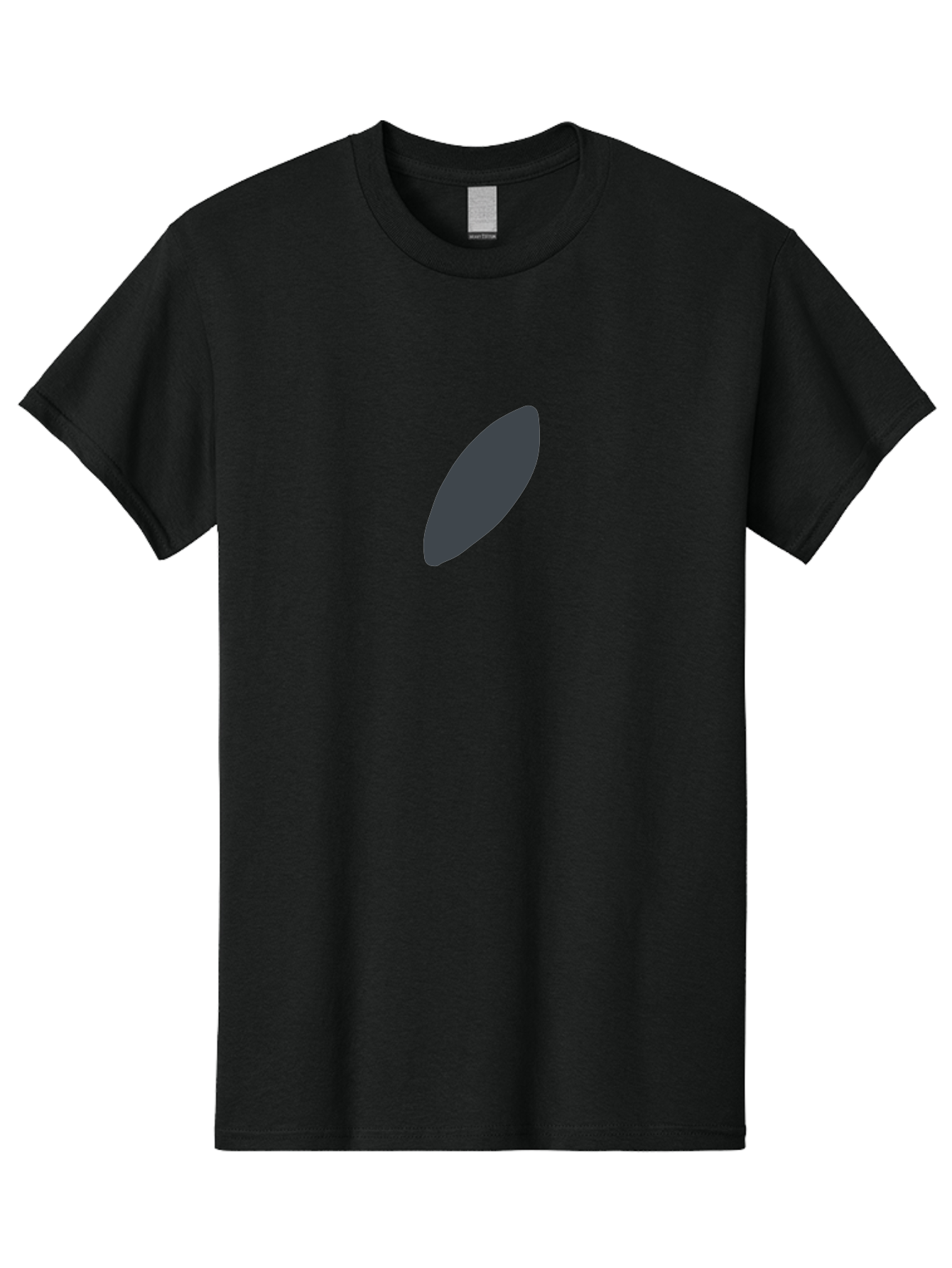 Dark-Gray-Ellipse Men'S Graphic Tee, 100% Cotton, Comfortable Casual Summer Wear, Machine Washable, Dark Gray Oval, Simple Design, Minimalist Shape, Abstract Art, Modern Graphic, Sleek Silhouette, Geometric Form Aab688