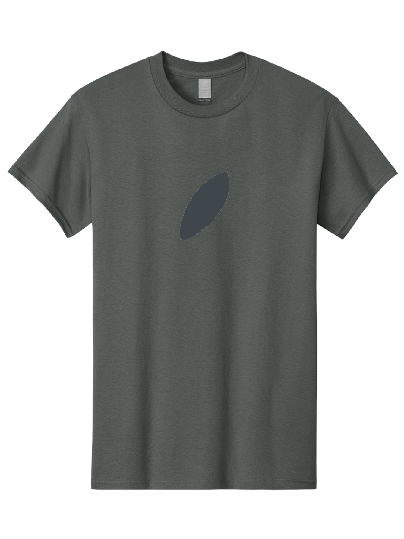 Dark-Gray-Ellipse Men'S Graphic Tee, 100% Cotton, Comfortable Casual Summer Wear, Machine Washable, Dark Gray Oval, Simple Design, Minimalist Shape, Abstract Art, Modern Graphic, Sleek Silhouette, Geometric Form Aab688