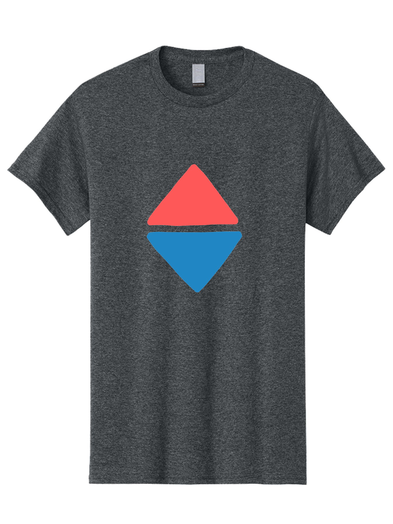 Diamond-Shape Men'S Graphic Tee, 100% Cotton, Comfortable Casual Summer Wear, Machine Washable, Red Diamond, Blue Diamond, Geometric Shapes, Abstract Design, Vibrant Colors, Minimalist Art, Modern Graphics, Diamond Symbol Aab691