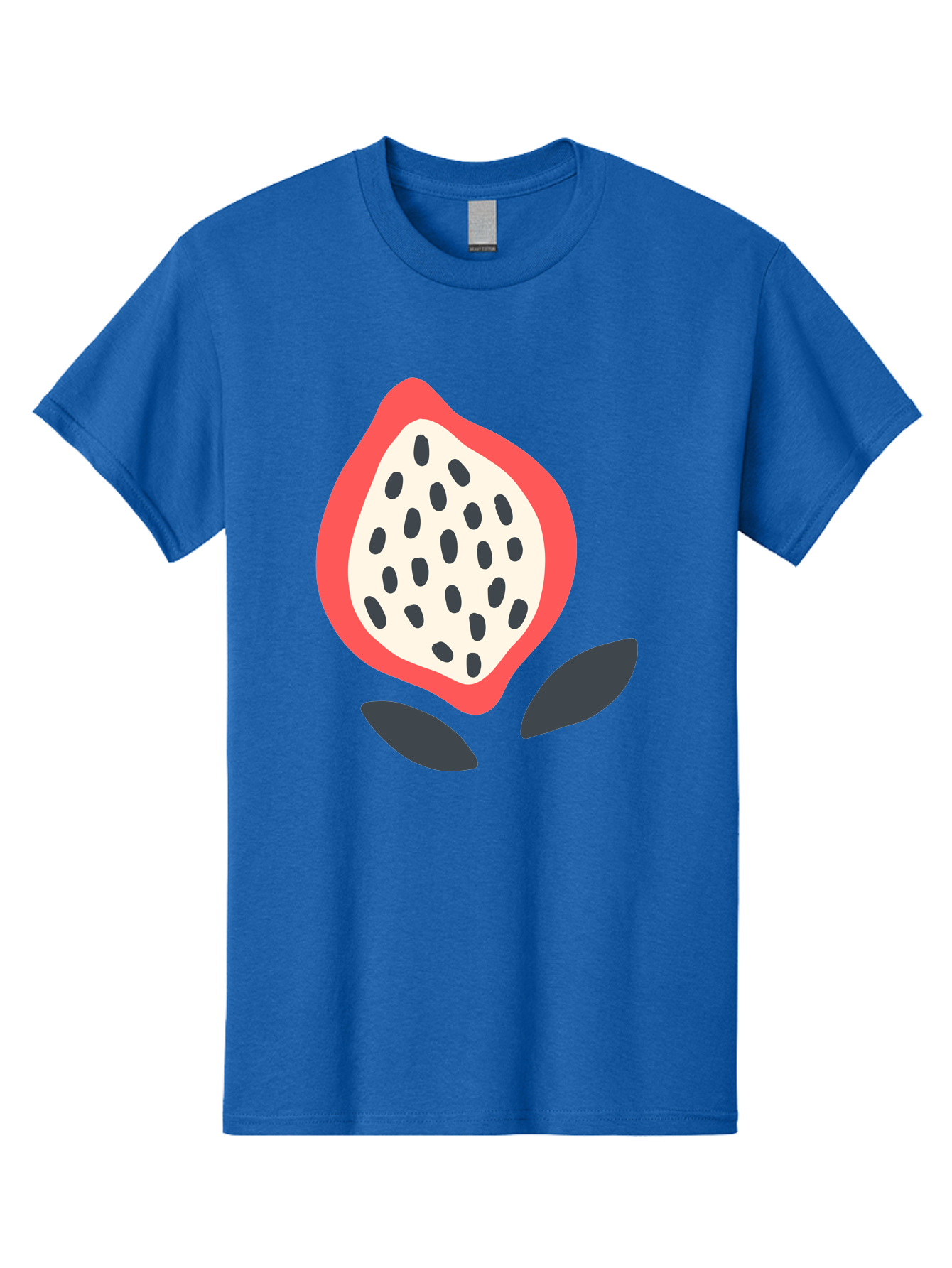 Dragon-Fruit Men'S Graphic Tee, 100% Cotton, Comfortable Casual Summer Wear, Machine Washable, Dragon Fruit, Exotic Fruit, Pink Skin, Black Seeds, White Pulp, Tropical Flavors, Healthy Eating, Fruit Illustration, Minimalist Art, Sweet Treat Aab695
