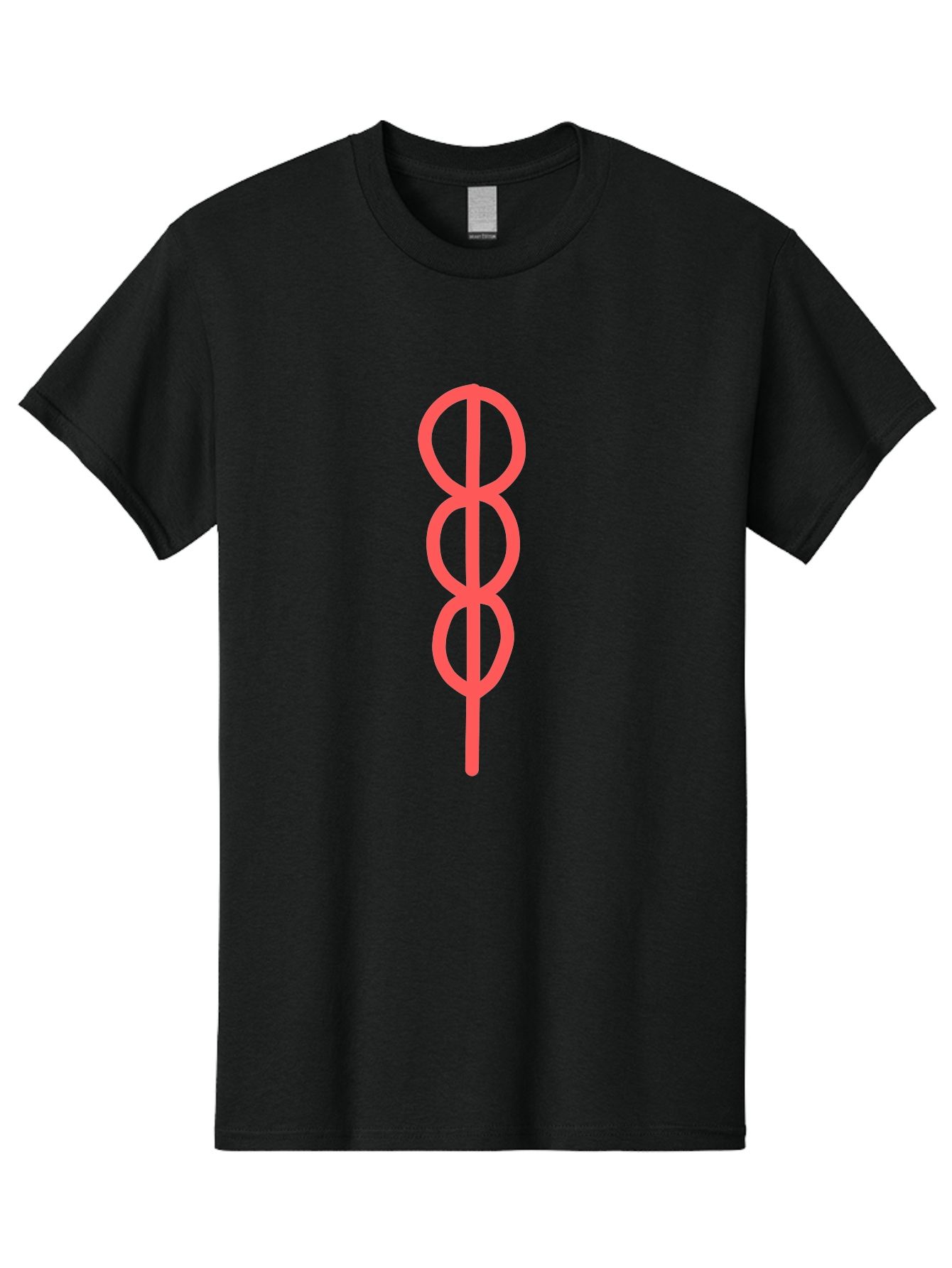 Eight-Symbol Men'S Graphic Tee, 100% Cotton, Comfortable Casual Summer Wear, Machine Washable, Psychedelic Symbol, Infinity Symbol, Number 8, Spiral Pattern, Abstract Design, Geometric Shape, Symbolic Art, Retro Aesthetic, Modern Graphic Aab696