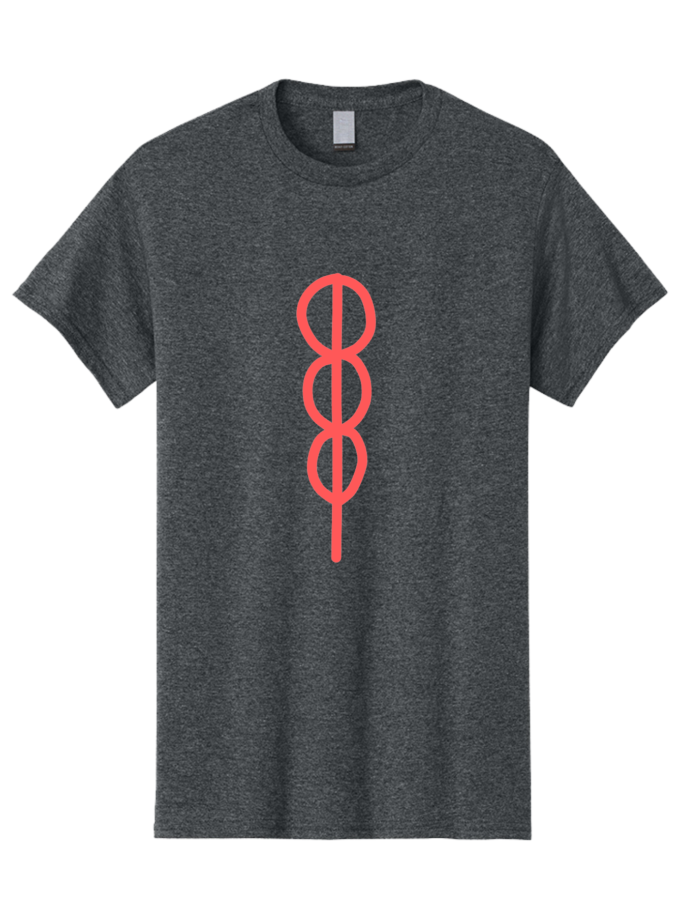 Eight-Symbol Men'S Graphic Tee, 100% Cotton, Comfortable Casual Summer Wear, Machine Washable, Psychedelic Symbol, Infinity Symbol, Number 8, Spiral Pattern, Abstract Design, Geometric Shape, Symbolic Art, Retro Aesthetic, Modern Graphic Aab696