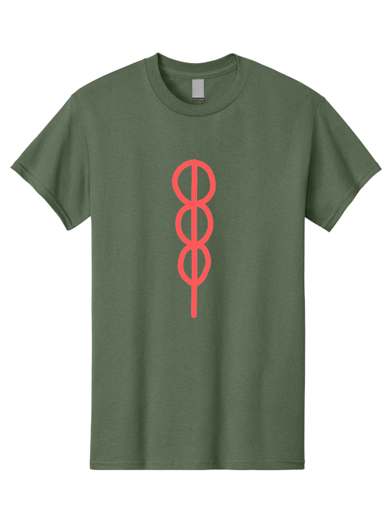 Eight-Symbol Men'S Graphic Tee, 100% Cotton, Comfortable Casual Summer Wear, Machine Washable, Psychedelic Symbol, Infinity Symbol, Number 8, Spiral Pattern, Abstract Design, Geometric Shape, Symbolic Art, Retro Aesthetic, Modern Graphic Aab696