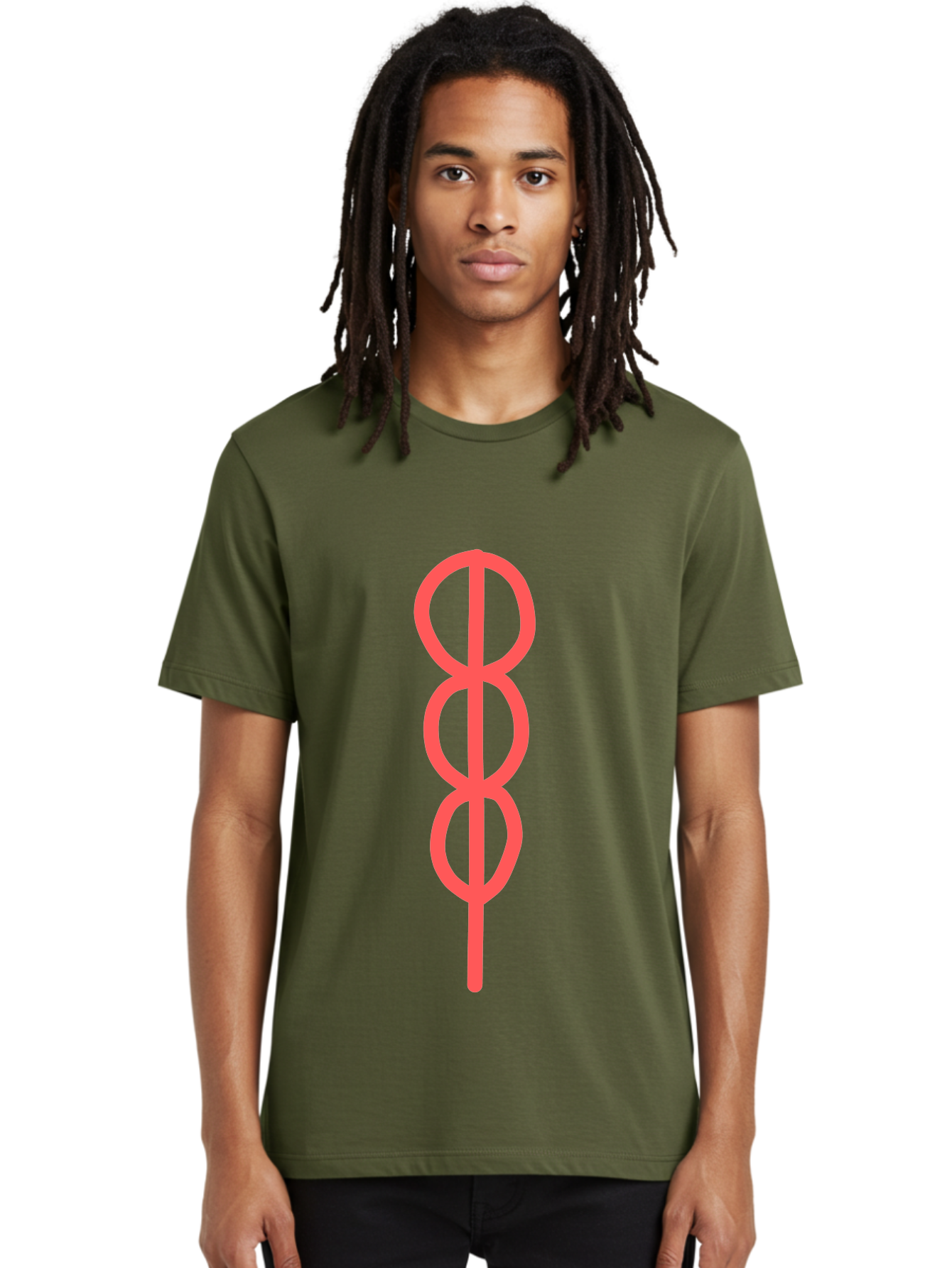 Eight-Symbol Men'S Graphic Tee, 100% Cotton, Comfortable Casual Summer Wear, Machine Washable, Psychedelic Symbol, Infinity Symbol, Number 8, Spiral Pattern, Abstract Design, Geometric Shape, Symbolic Art, Retro Aesthetic, Modern Graphic Aab696