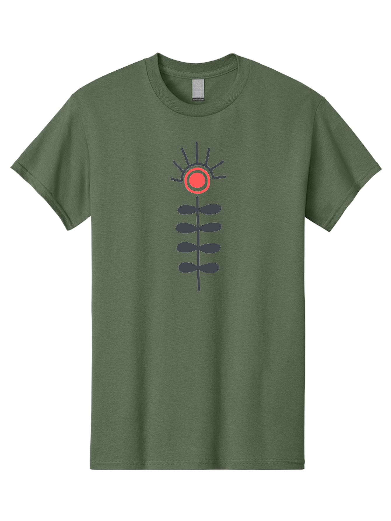 Flower Men'S Graphic Tee, 100% Cotton, Comfortable Casual Summer Wear, Machine Washable, Simple Flower Design, Minimalist Art, Floral Illustration, Graphic Icon, Modern Botanical, Stylized Bloom, Simple Shapes Aab742