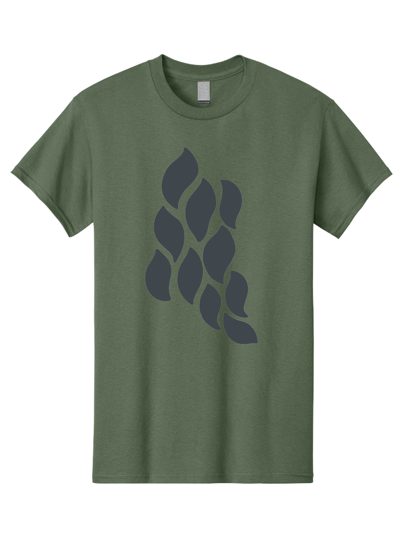Hops Men'S Graphic Tee, 100% Cotton, Comfortable Casual Summer Wear, Machine Washable, Hop Plant, Beer Ingredient, Brewing Process, Dark Silhouette, Neon Green Background, Leaves, Craft Beer, Hop Flowers Aab756