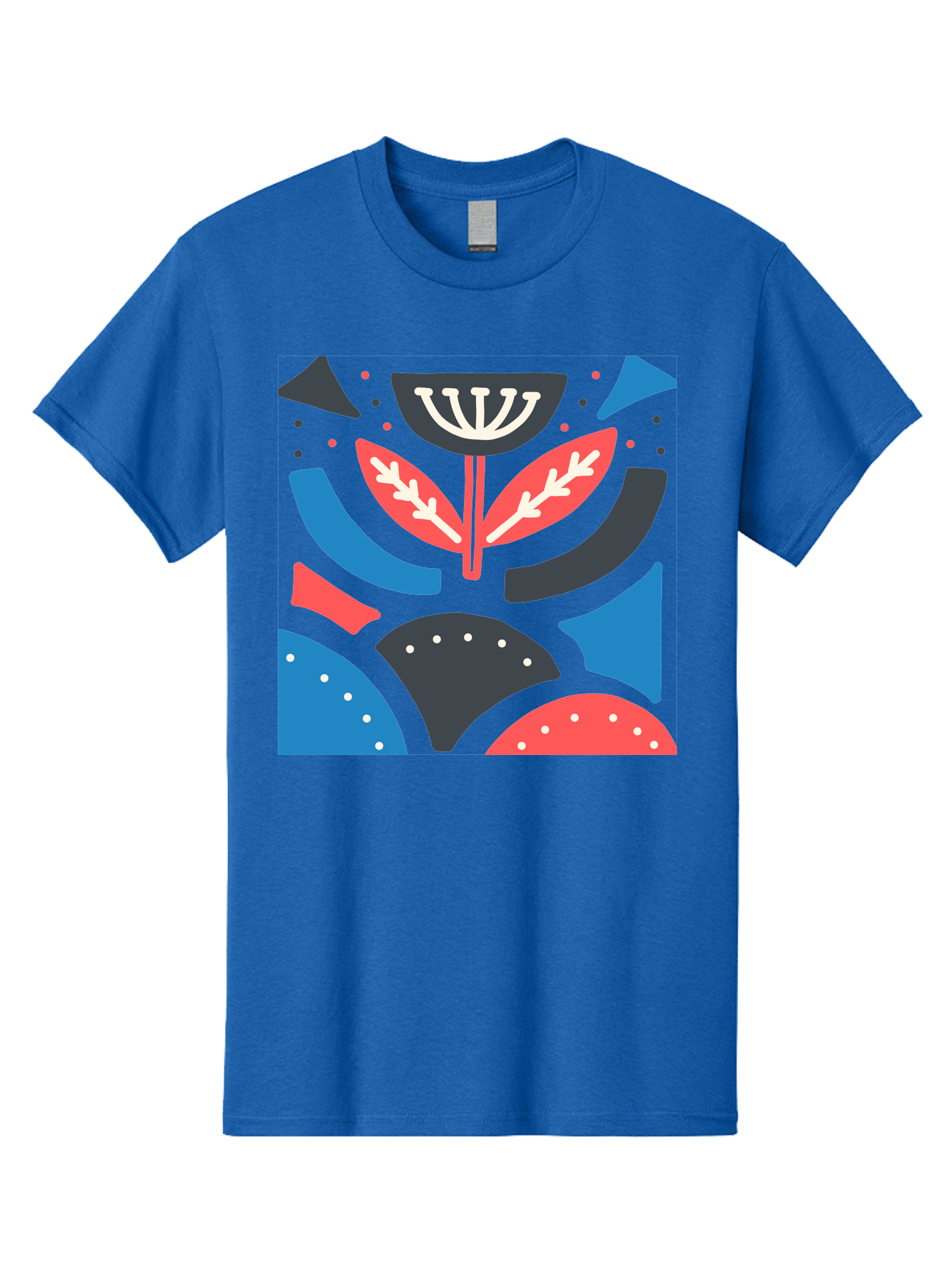 Menorah-Illustration Men'S Graphic Tee, 100% Cotton, Comfortable Casual Summer Wear, Machine Washable, Menorah Illustration, Abstract Floral Design, Hanukkah Symbol, Festive Atmosphere, Jewish Tradition, Holiday Celebration, Aab764