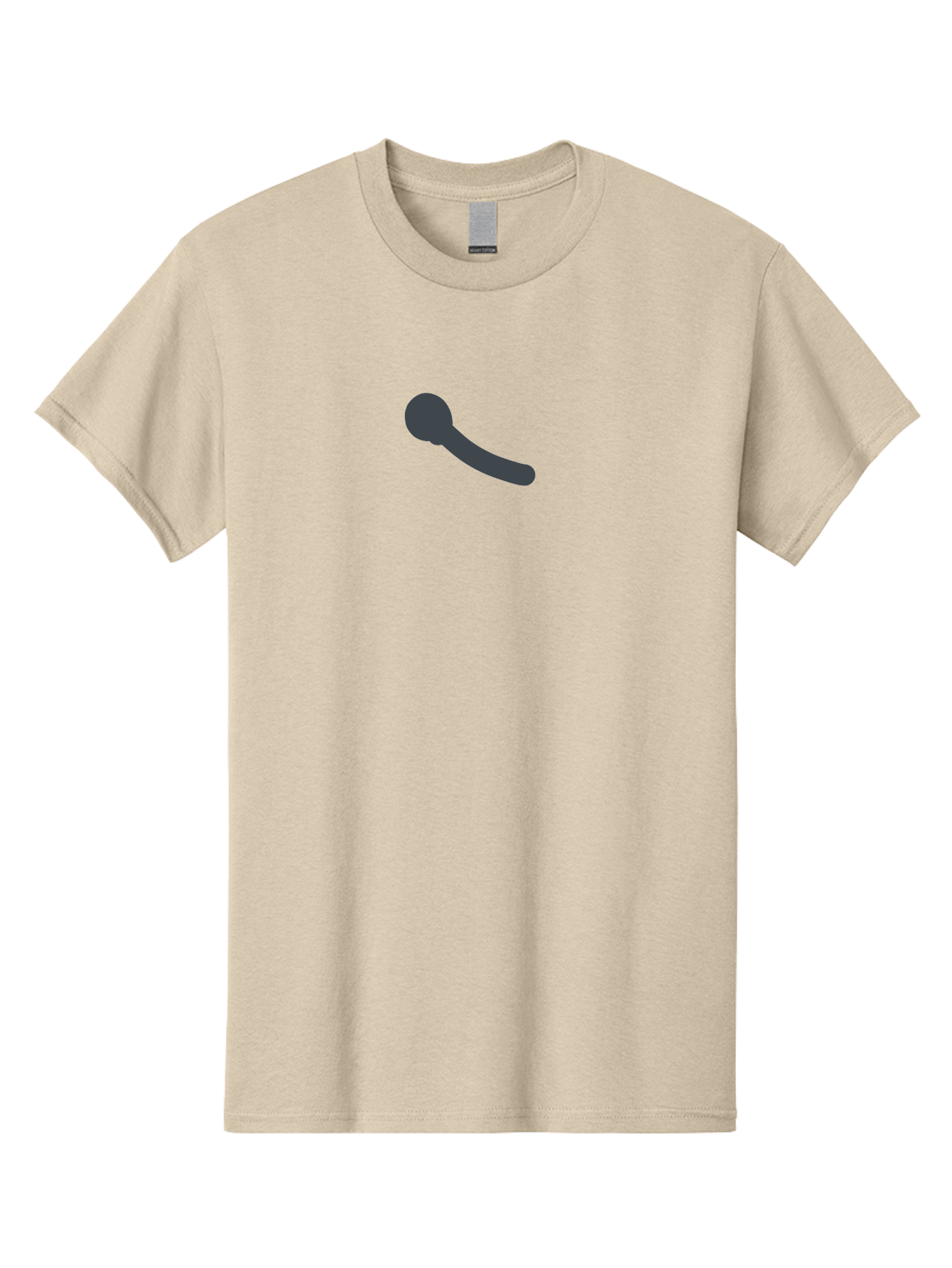 Microphone Men'S Graphic Tee, 100% Cotton, Comfortable Casual Summer Wear, Machine Washable, Dark Gray Microphone, Simple Design, Minimalistic Icon, Music Recording, Voice Capture, Podcasting Equipment Aab765