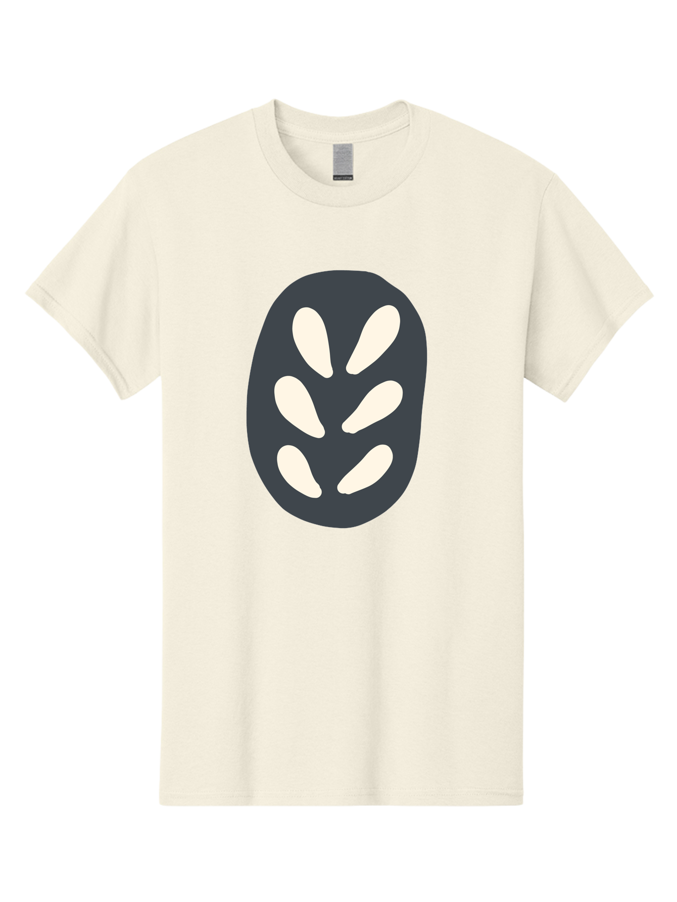 Oval-Icon Men'S Graphic Tee, 100% Cotton, Comfortable Casual Summer Wear, Machine Washable, Kiwi Fruit, Fruit Icon, Simple Graphics, Minimal Design, Fruit Symbol, Kiwi Illustration, Cartoon Fruit Aab766