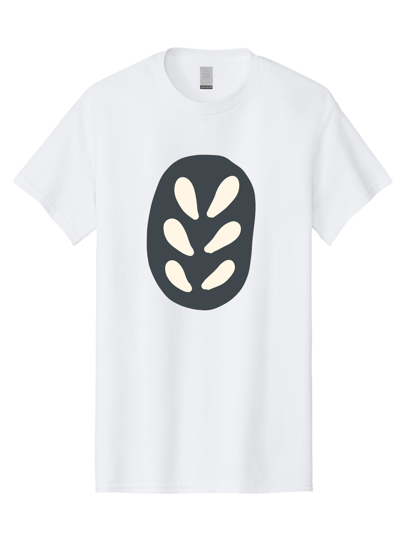 Oval-Icon Men'S Graphic Tee, 100% Cotton, Comfortable Casual Summer Wear, Machine Washable, Kiwi Fruit, Fruit Icon, Simple Graphics, Minimal Design, Fruit Symbol, Kiwi Illustration, Cartoon Fruit Aab766