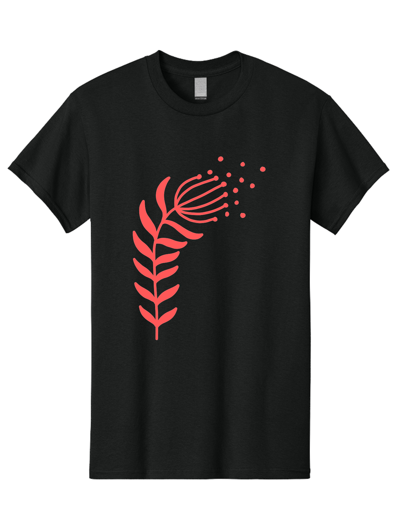 Pink-Cannabis Men'S Graphic Tee, 100% Cotton, Comfortable Casual Summer Wear, Machine Washable, Dandelion Seeds, Blowing In The Wind, Botanical Illustration, Simple Design, Floral Art, Whimsical Feel, Minimalist Art Aab770