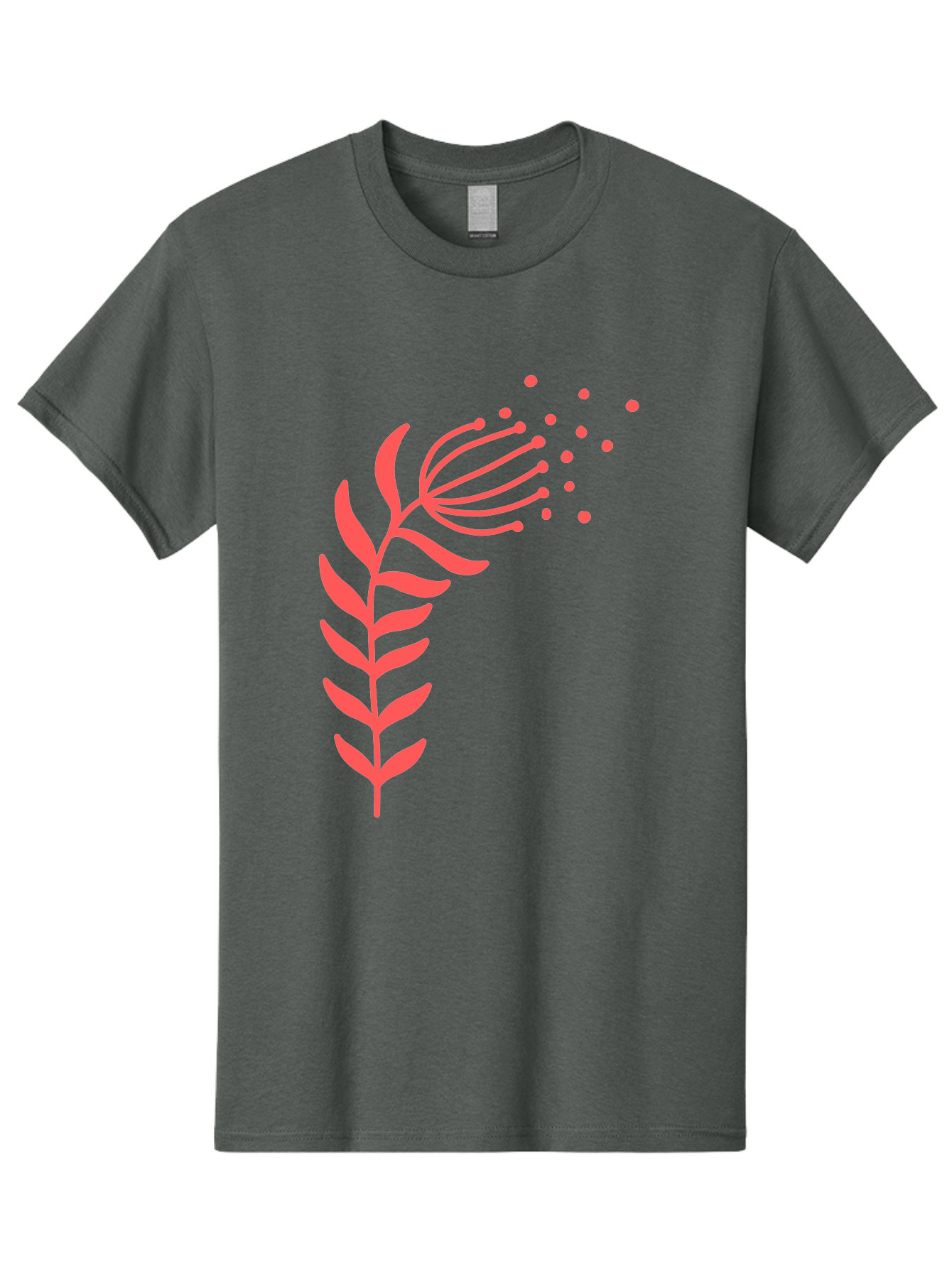 Pink-Cannabis Men'S Graphic Tee, 100% Cotton, Comfortable Casual Summer Wear, Machine Washable, Dandelion Seeds, Blowing In The Wind, Botanical Illustration, Simple Design, Floral Art, Whimsical Feel, Minimalist Art Aab770