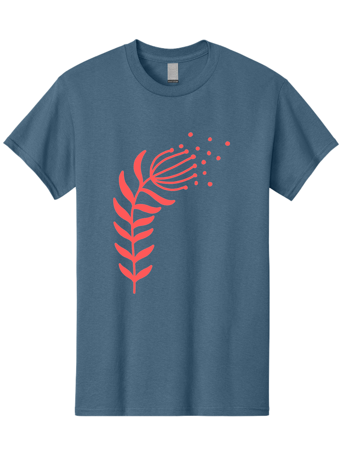 Pink-Cannabis Men'S Graphic Tee, 100% Cotton, Comfortable Casual Summer Wear, Machine Washable, Dandelion Seeds, Blowing In The Wind, Botanical Illustration, Simple Design, Floral Art, Whimsical Feel, Minimalist Art Aab770